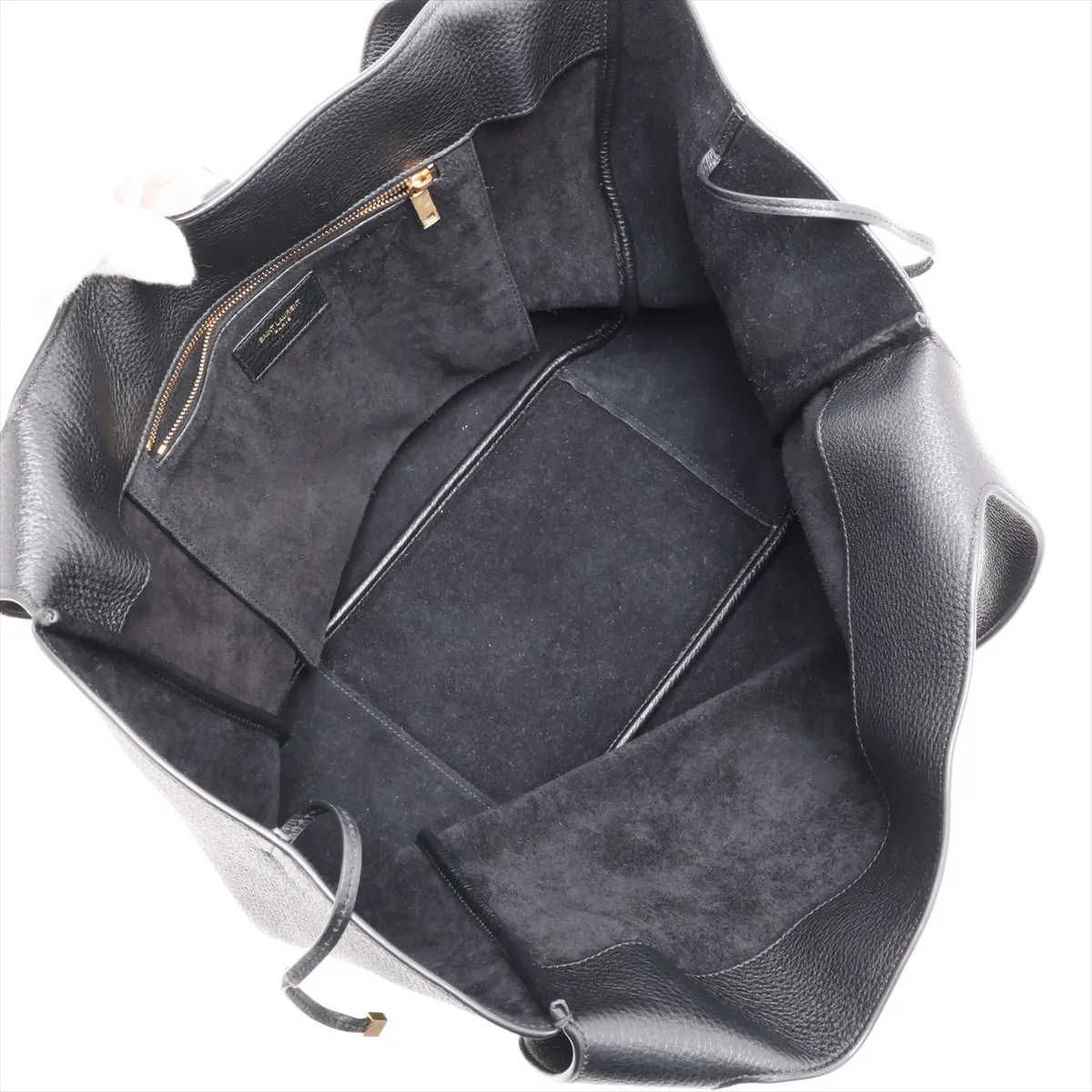 Bear Leather Tote Bag, Black, 763435 — view 7
