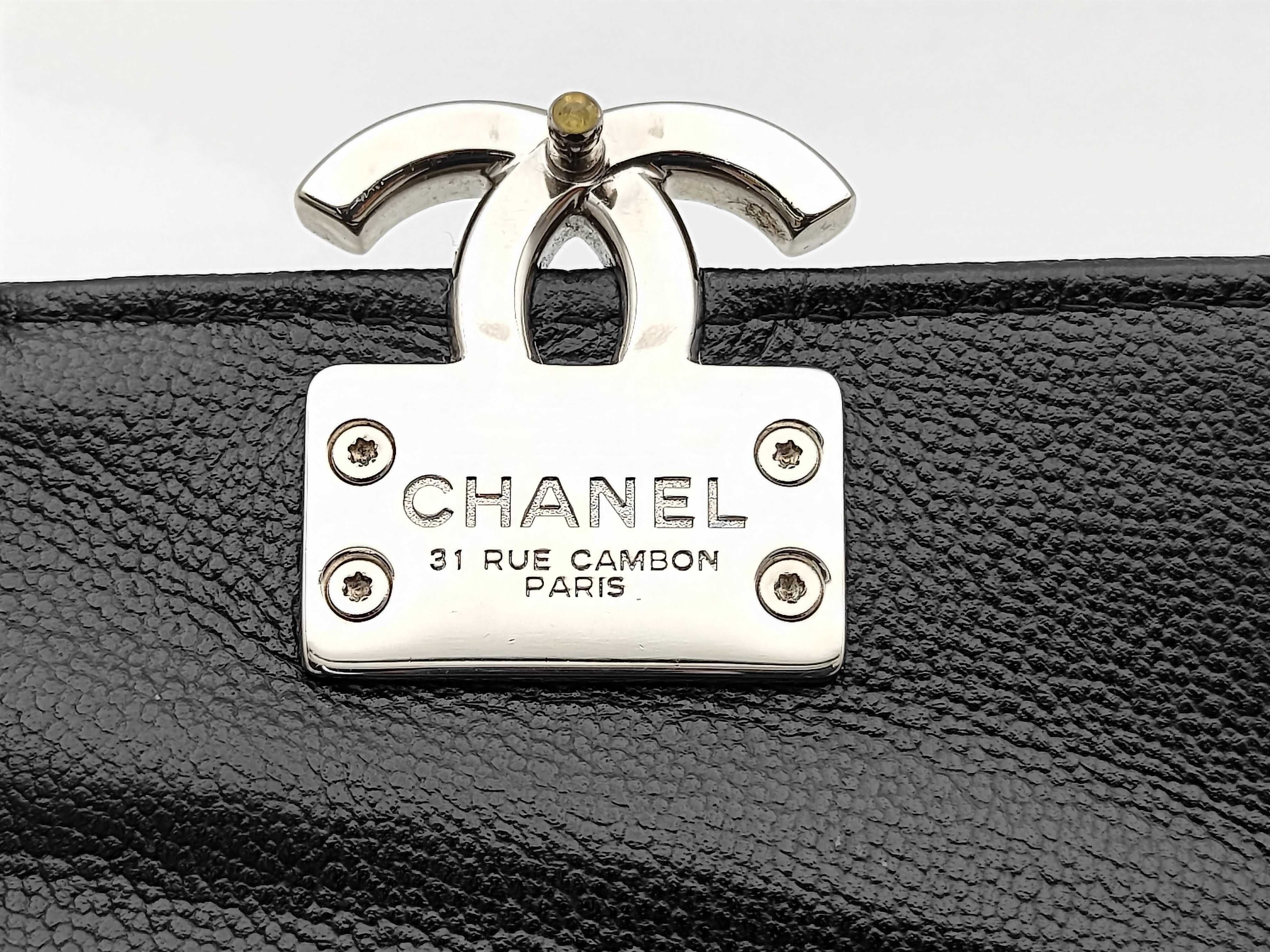 Coco Clip Caviar Skin Tri-fold Wallet Black 29667134 Wallet — view 9