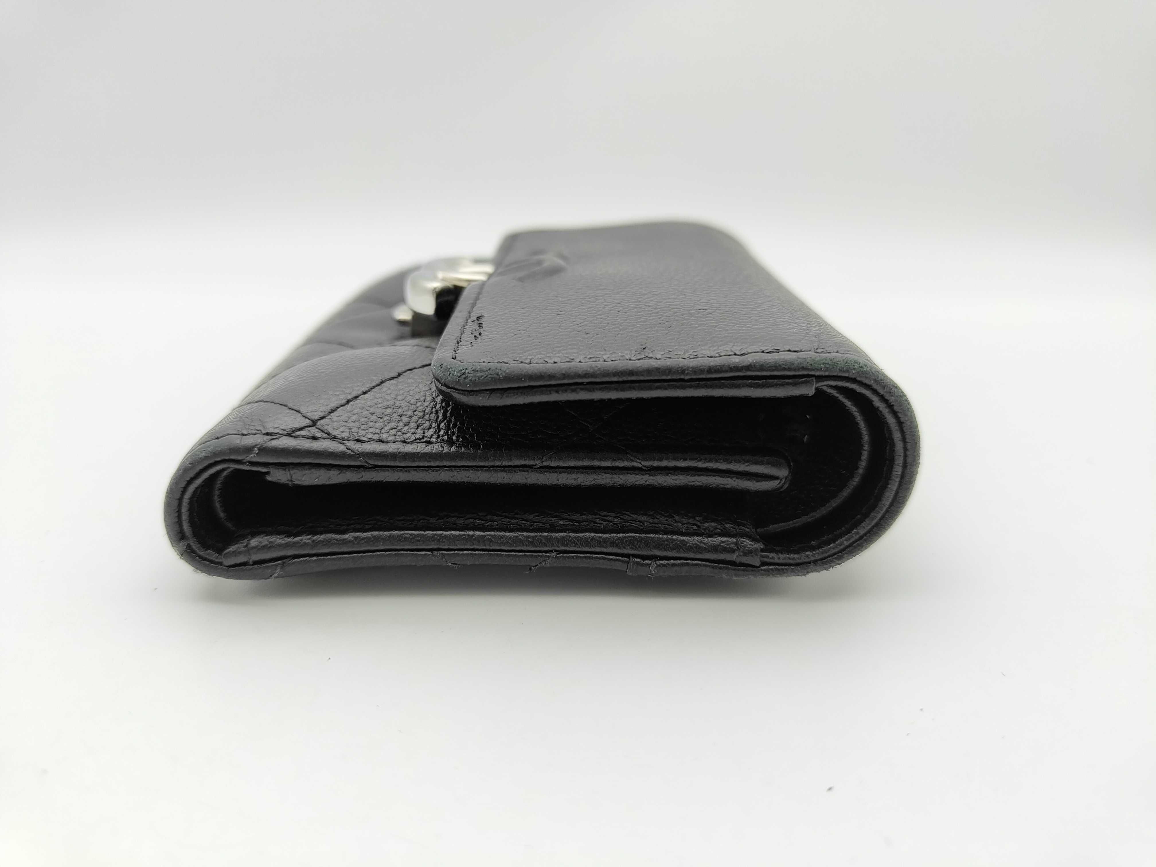 Coco Clip Caviar Skin Tri-fold Wallet Black 29667134 Wallet — view 10