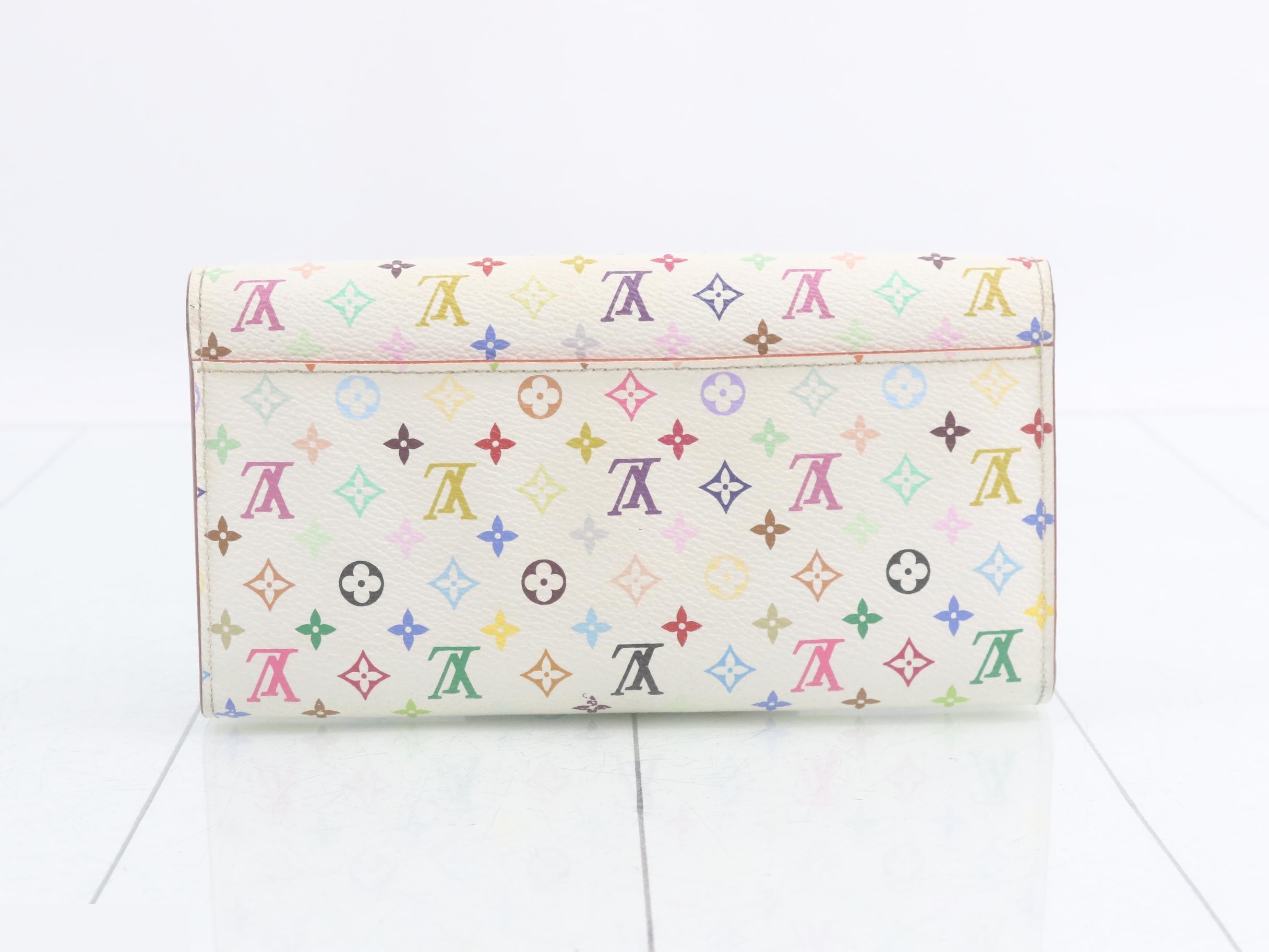 M60667 Portefeuille Sarah Blanc Rich Bi-fold Long Wallet Multicolor — view 2