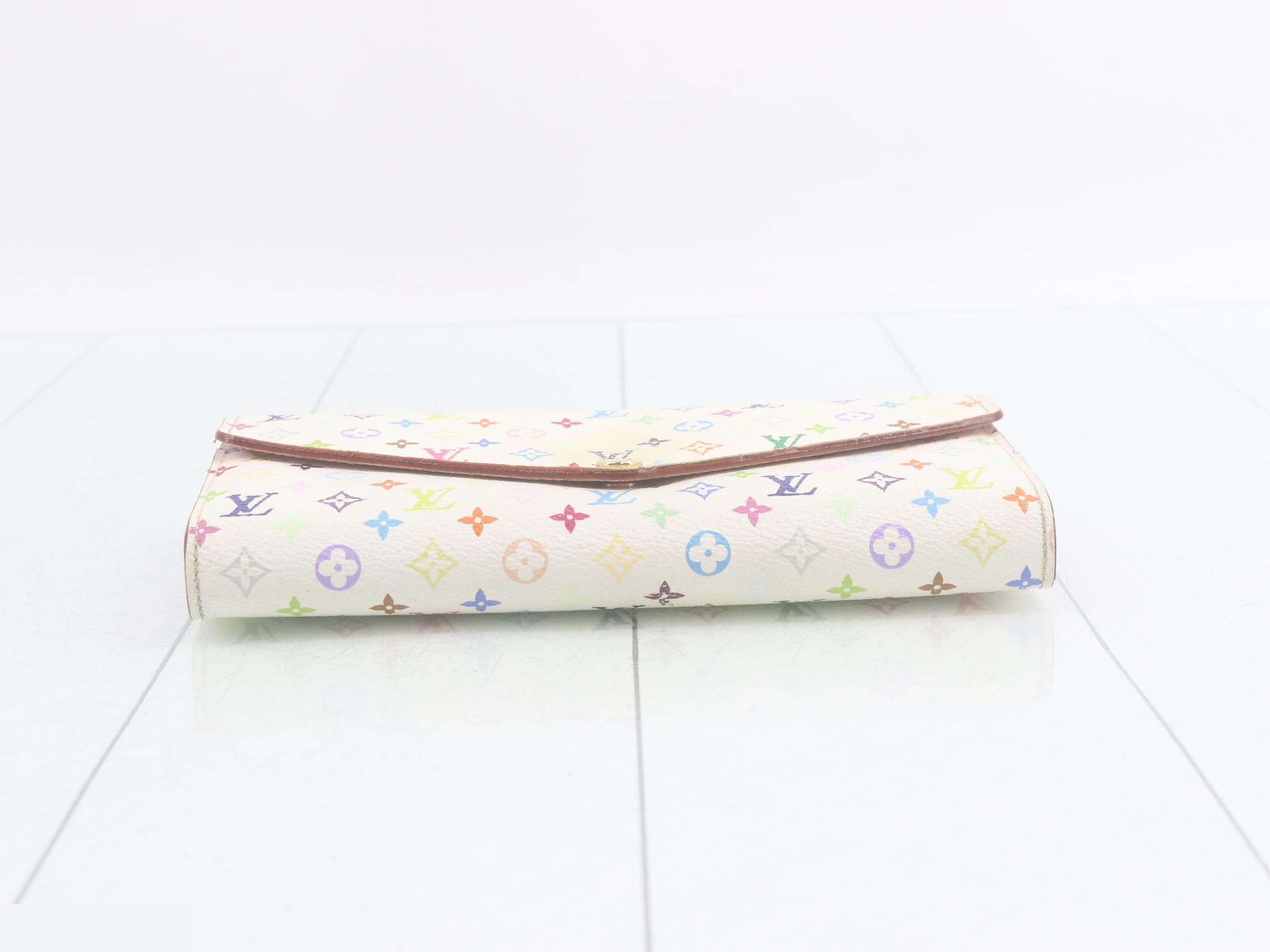 M60667 Portefeuille Sarah Blanc Rich Bi-fold Long Wallet Multicolor — view 3