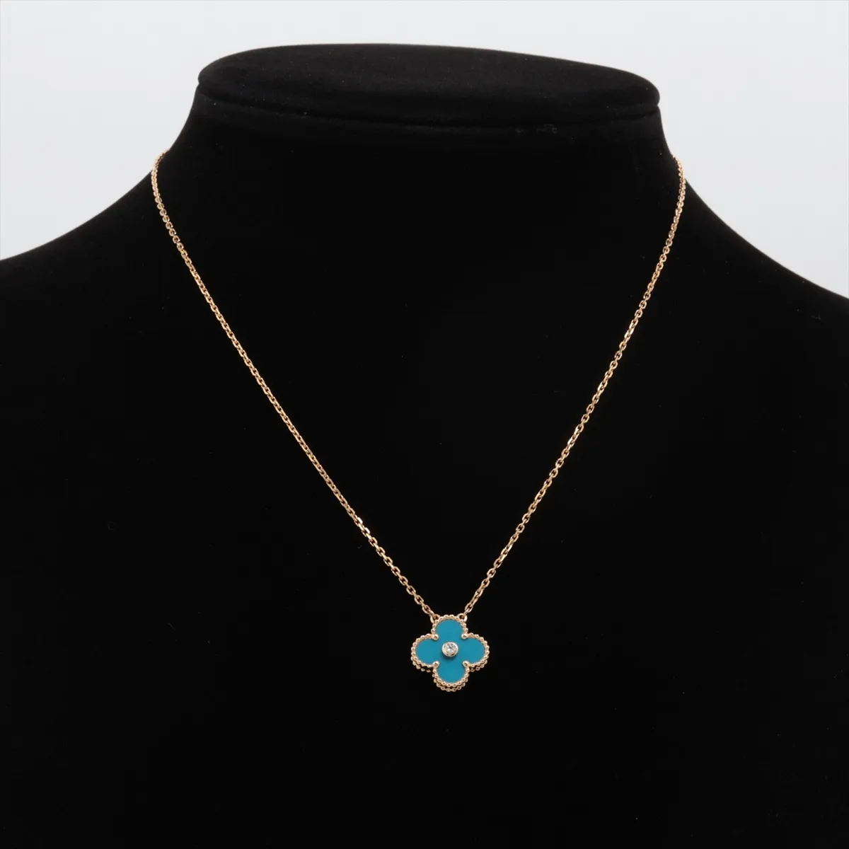 Vintage Alhambra Sable Diamond Necklace 750 (Yellow Gold) 6.7g JA516602 — view 5