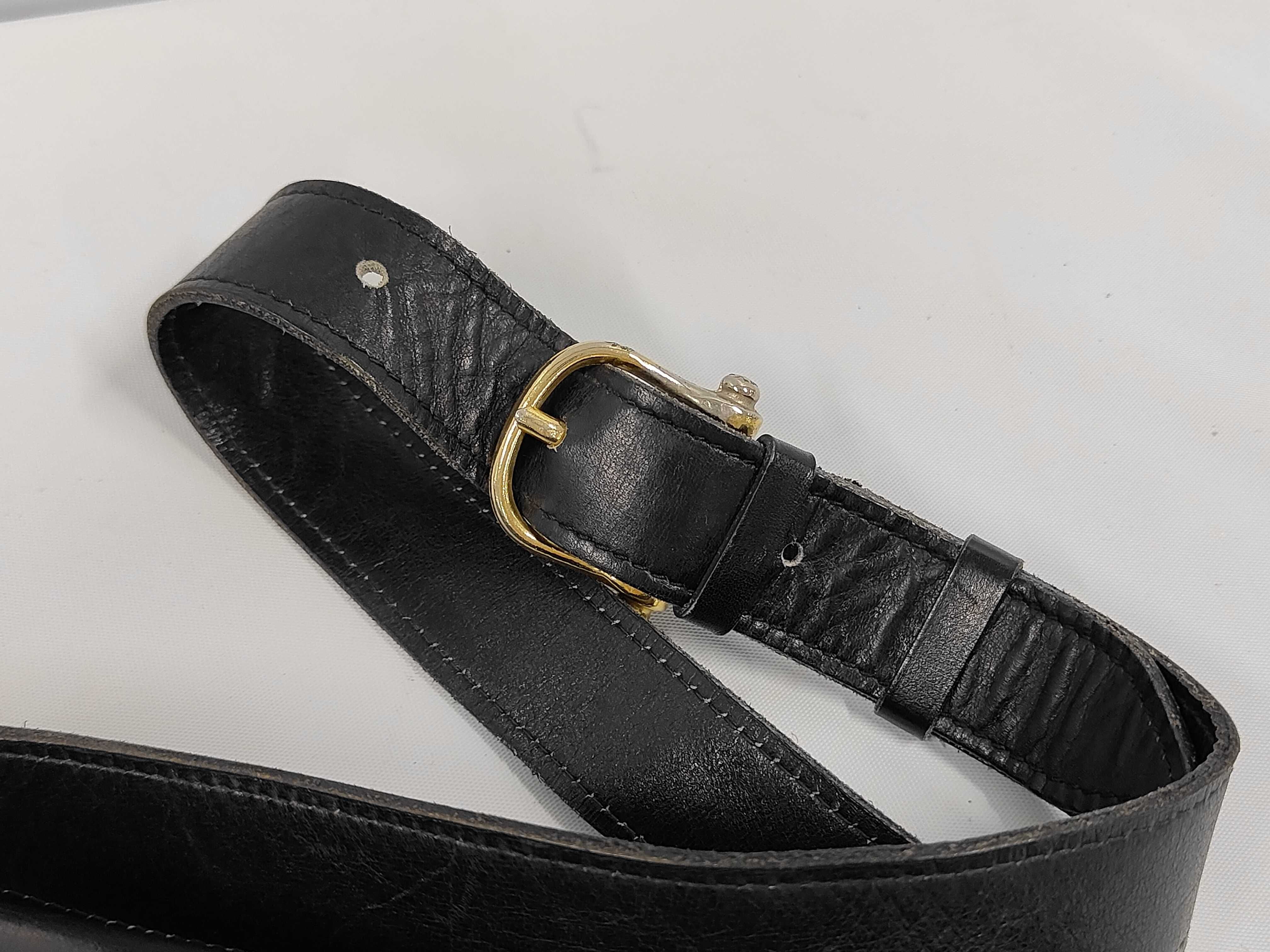 Shoulder Bag, Leather, Black, Horse Carriage Hardware, Gold Shoulder Bag — view 5