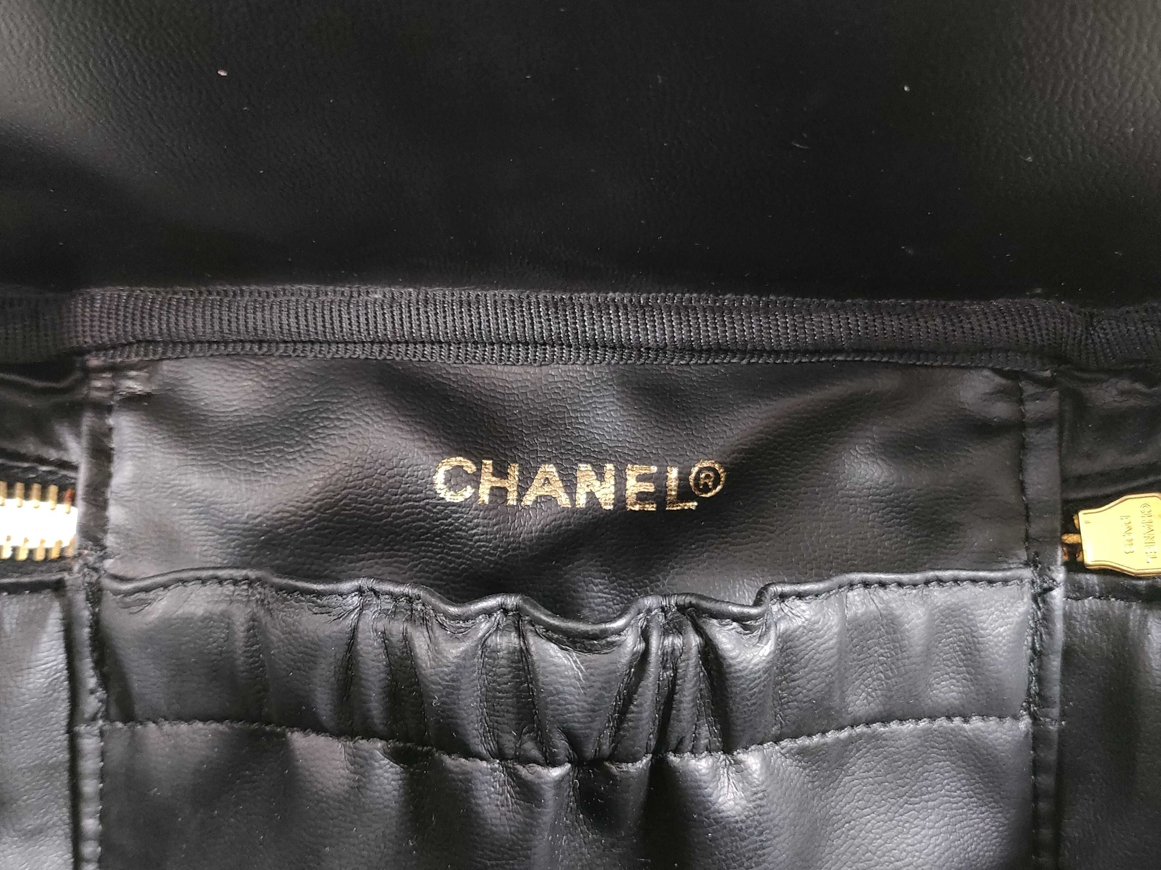 Caviar Skin Vanity Bag, Horizontal, Black, with Seal/Guarantee Card. — view 11