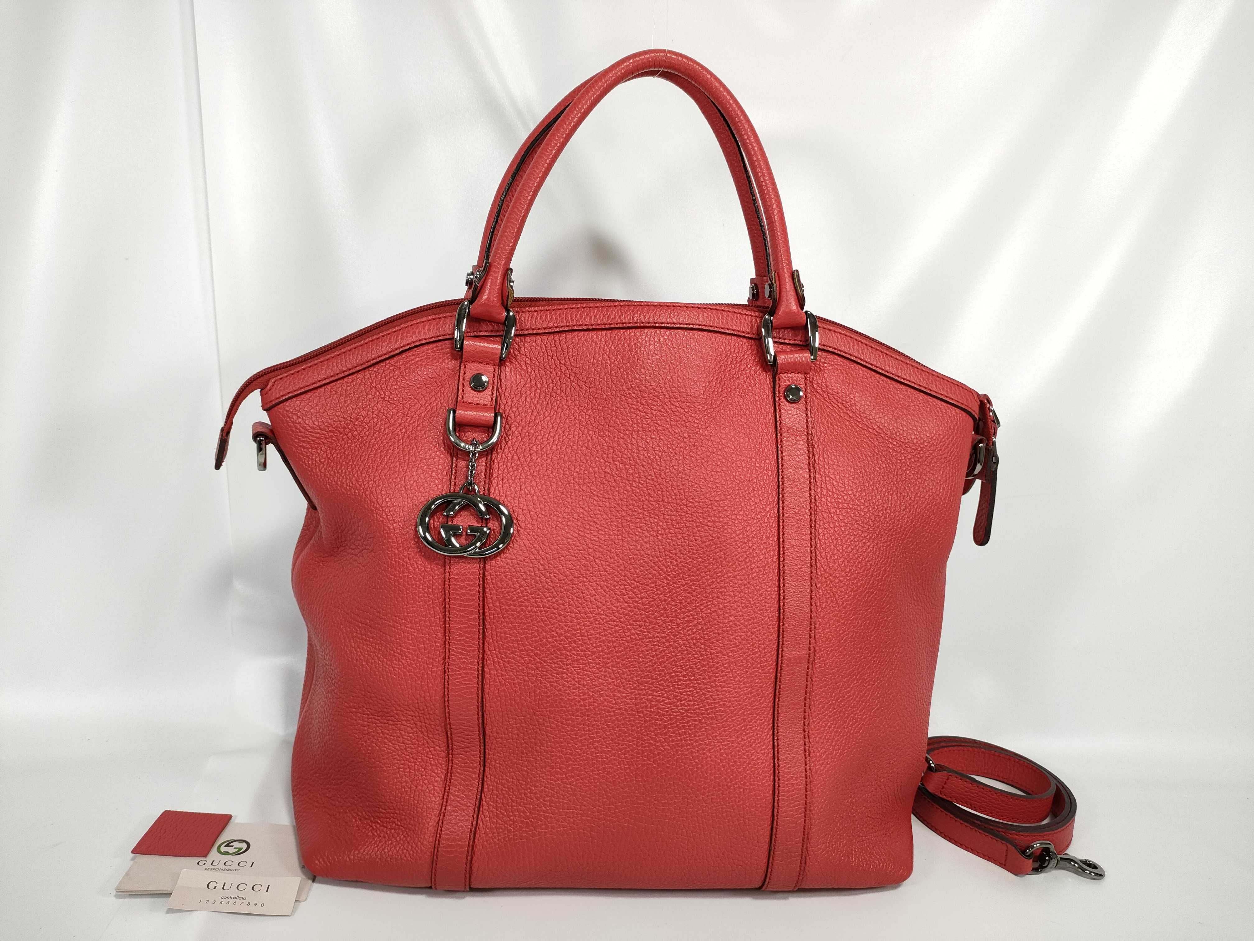 GG Logo Shima Red Crossbody Bag (Handbag)