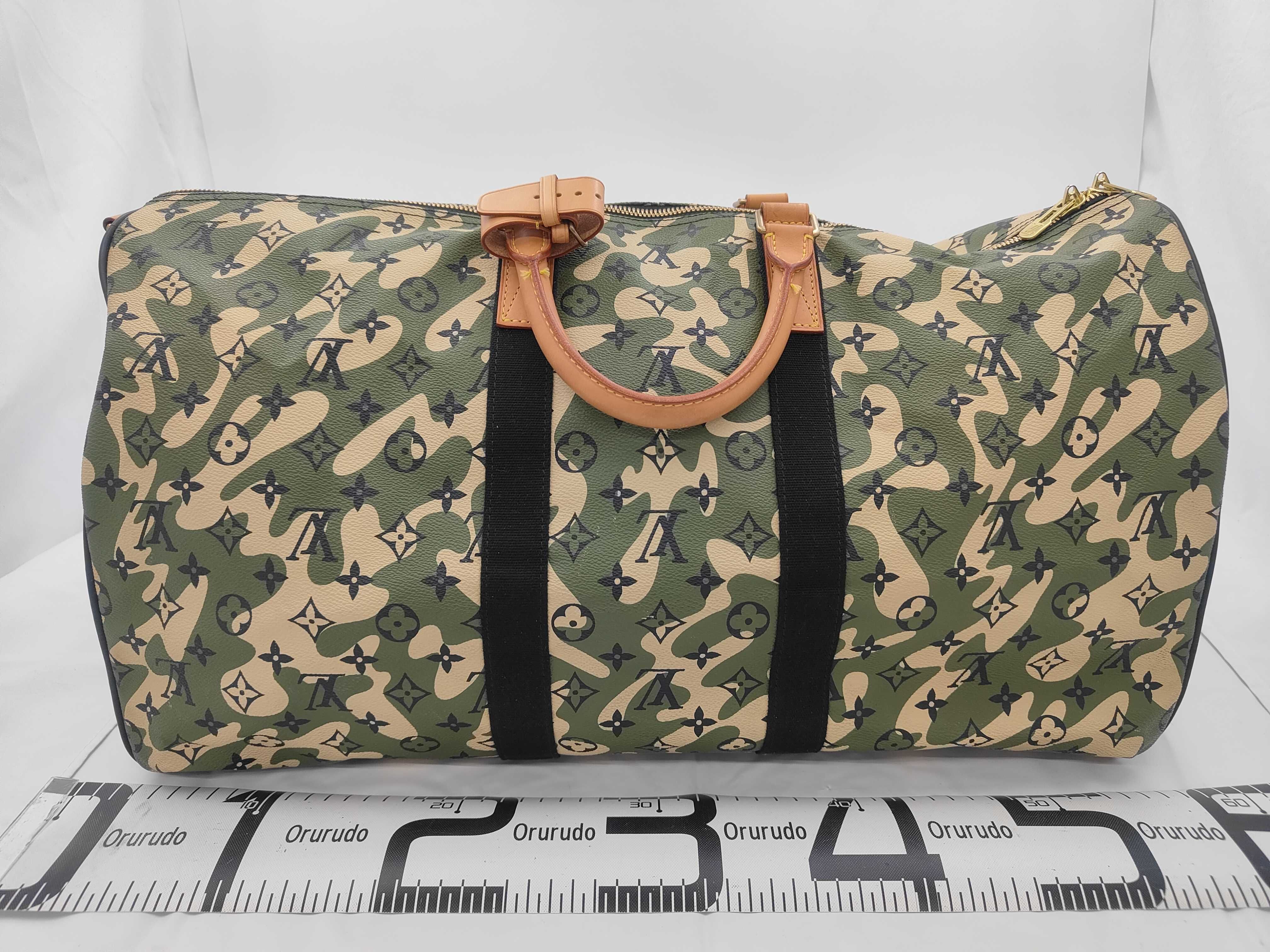 x Takashi Murakami Green Keepall Bandoulière 55 Monogram M95774 Boston Bag — view 2