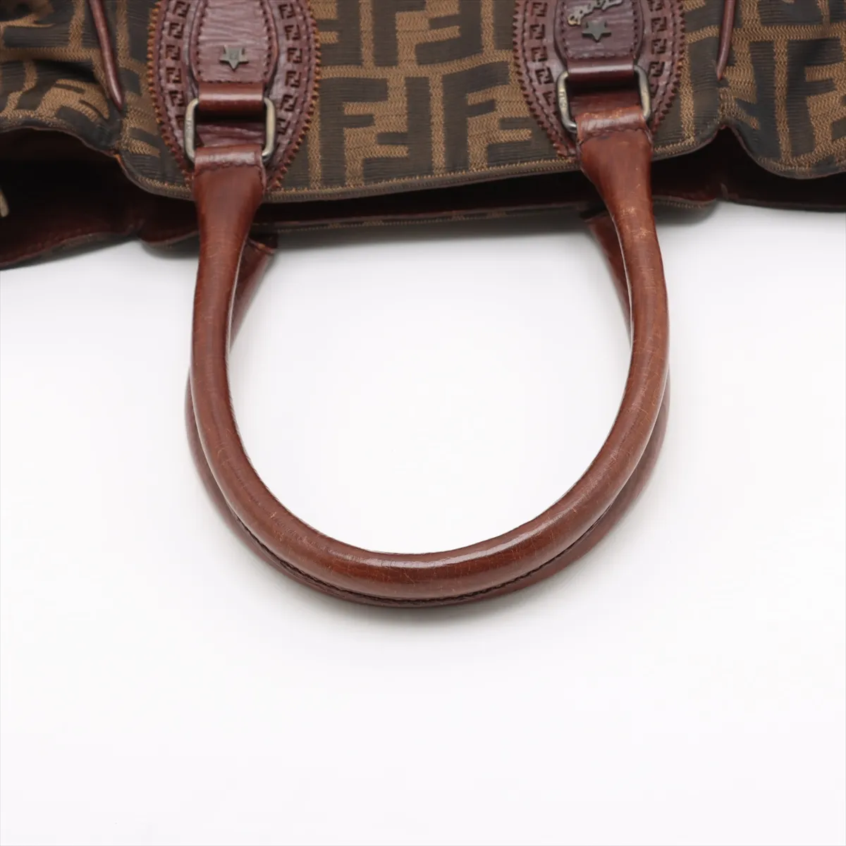 Zucca Canvas x Leather Handbag Brown 8BN157 — view 5