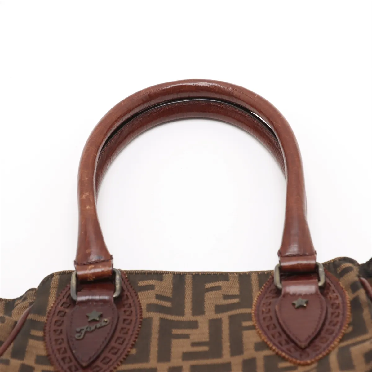 Zucca Canvas x Leather Handbag Brown 8BN157 — view 6