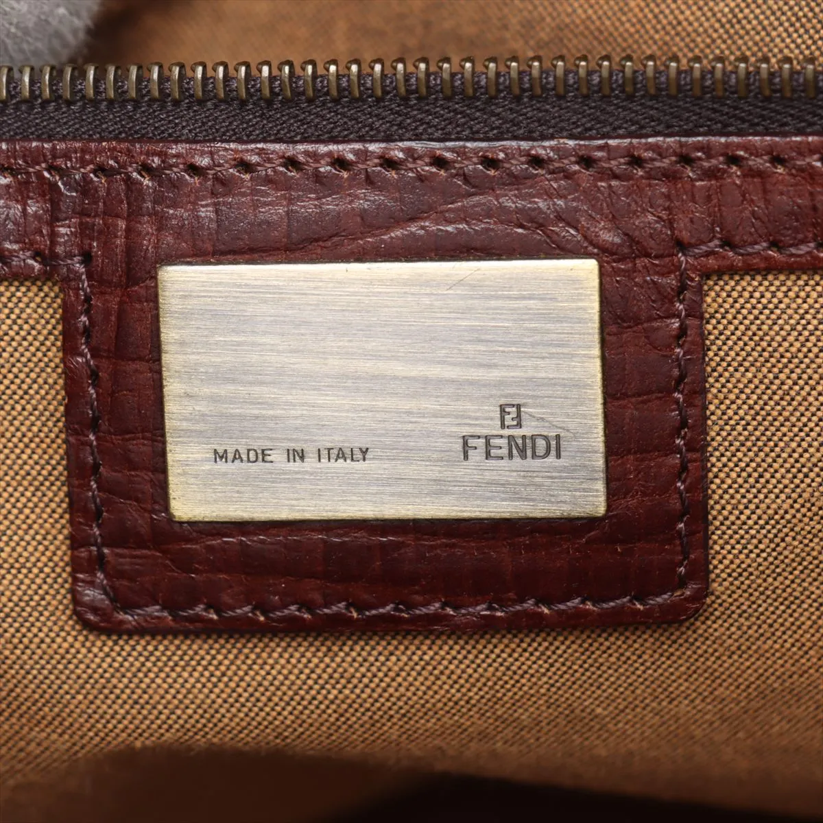 Zucca Canvas x Leather Handbag Brown 8BN157 — view 9