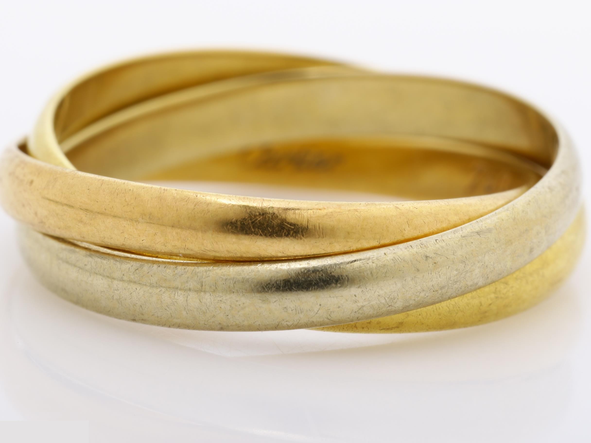Trinity (precious metal) ring, 750, 4.1g, #50 / actual size #12 — view 2