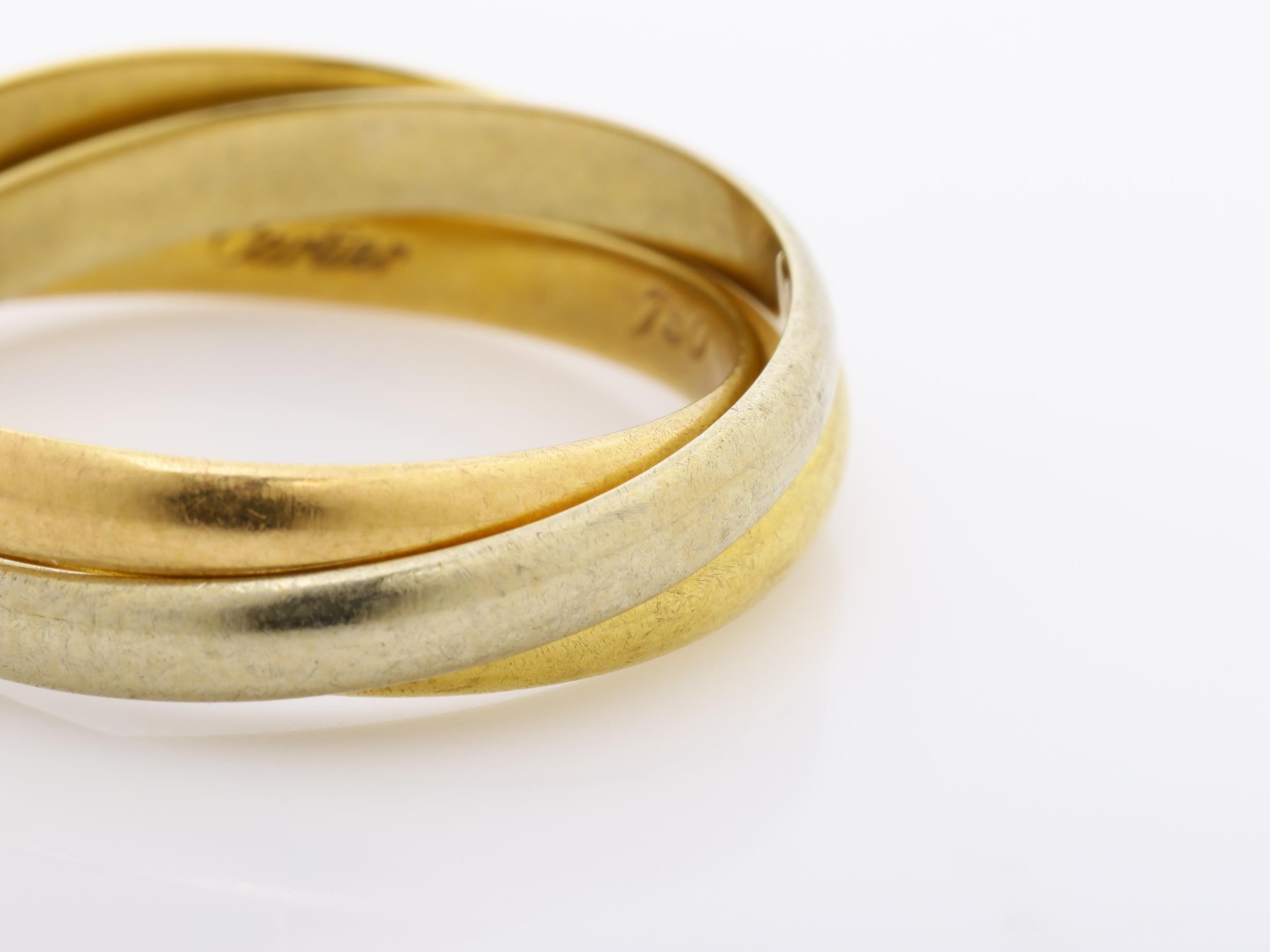 Trinity (precious metal) ring, 750, 4.1g, #50 / actual size #12 — view 3