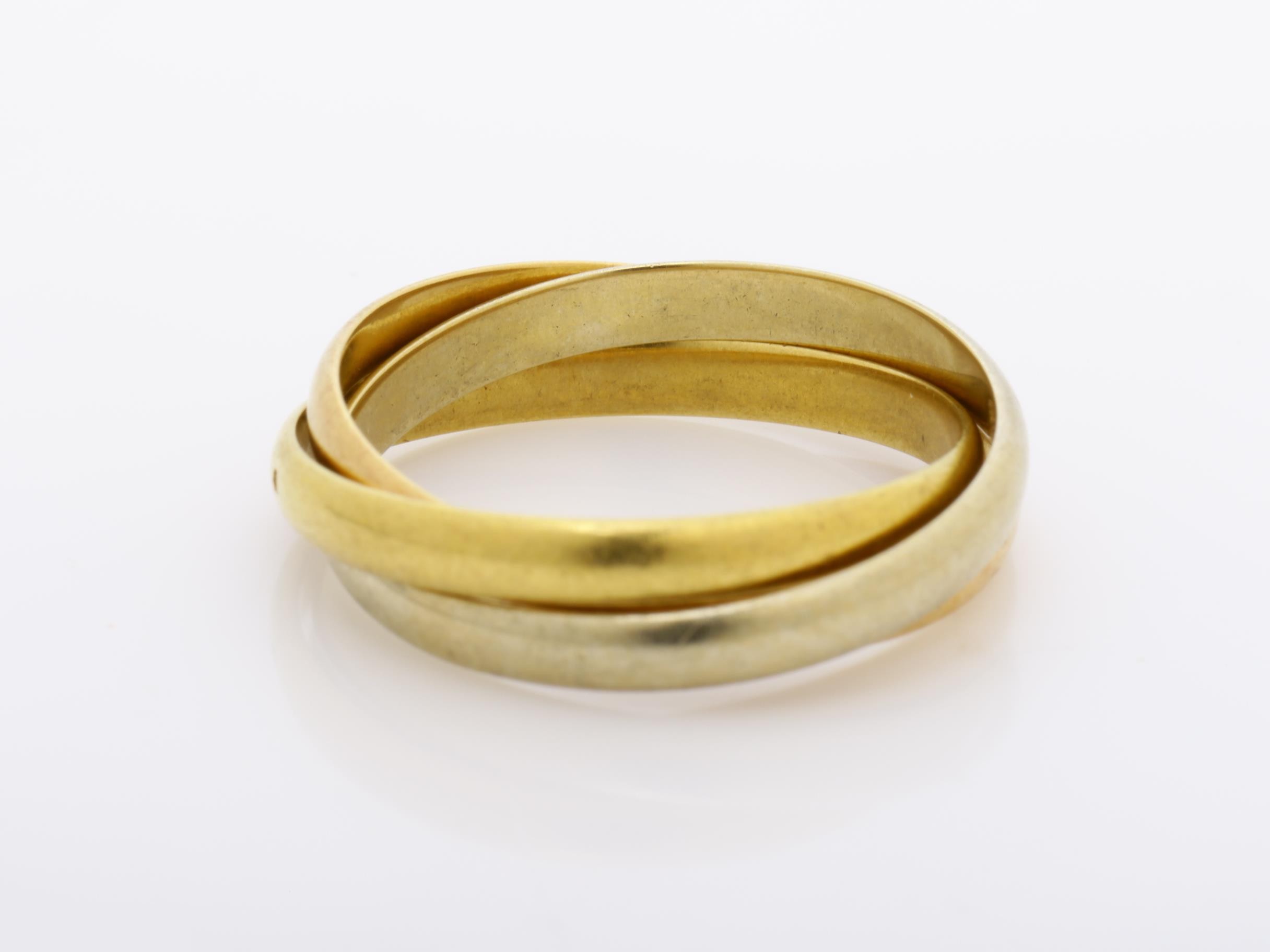 Trinity (precious metal) ring, 750, 4.1g, #50 / actual size #12 — view 4