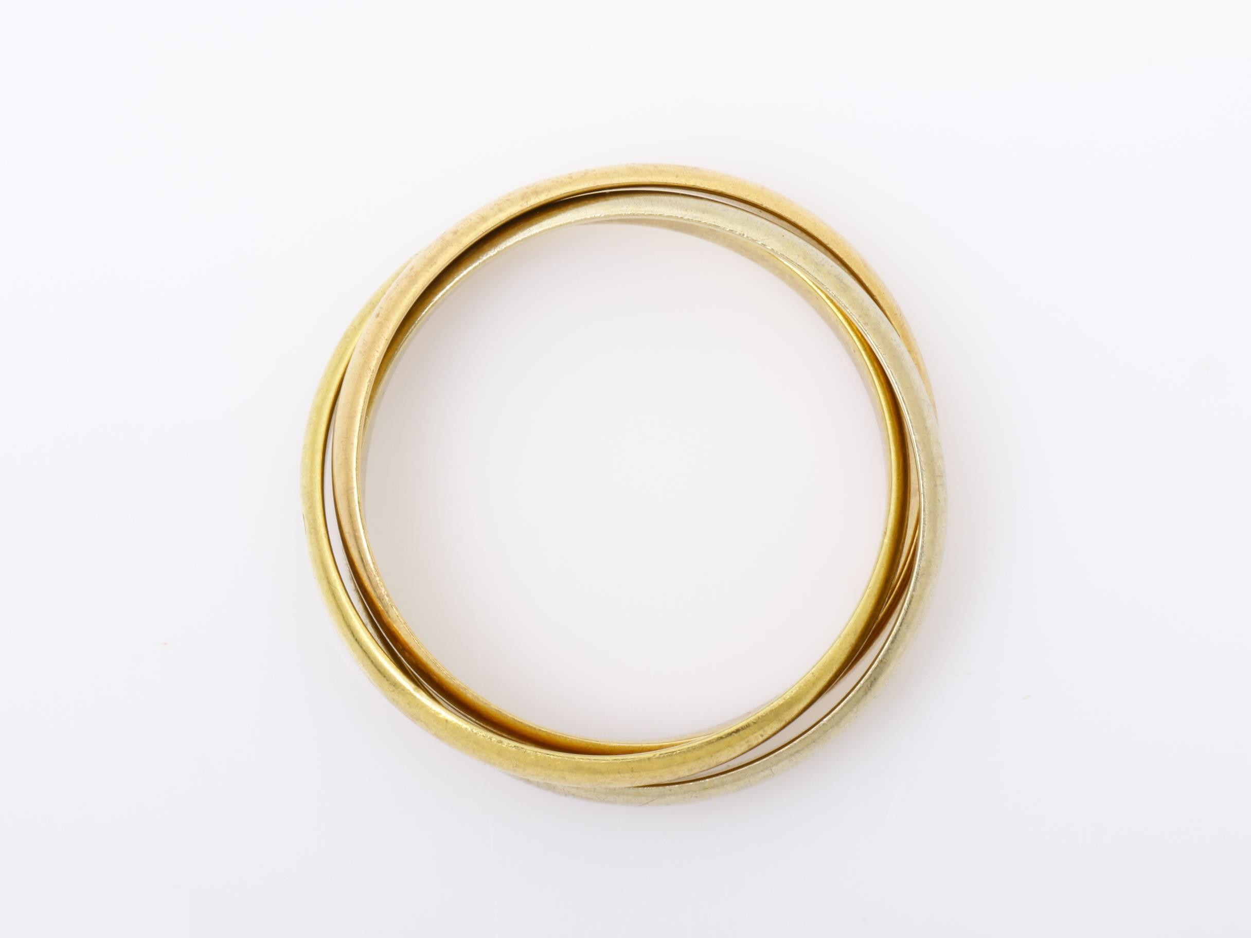 Trinity (precious metal) ring, 750, 4.1g, #50 / actual size #12 — view 5