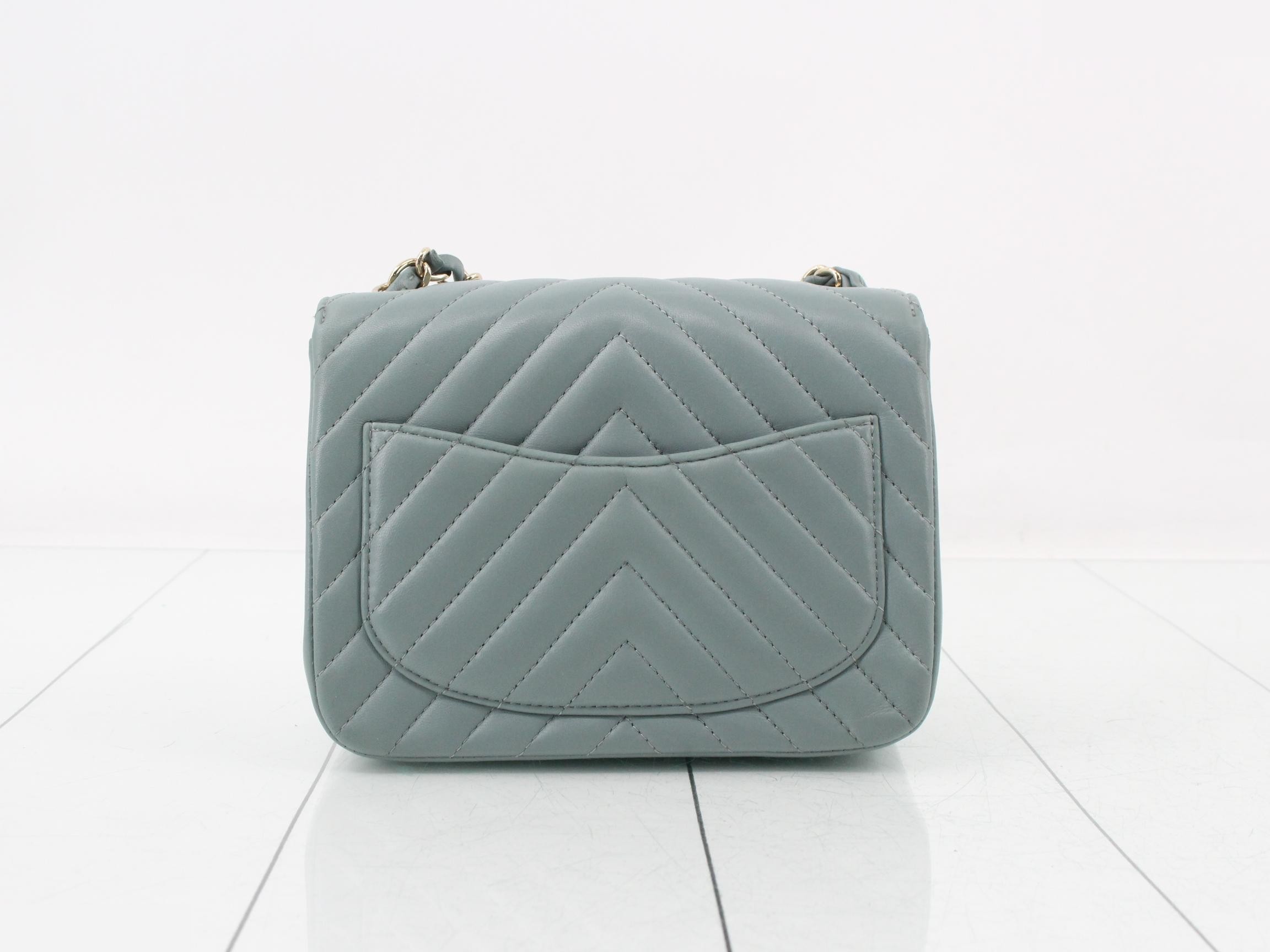 Lambskin V-stitch chain shoulder bag — view 2