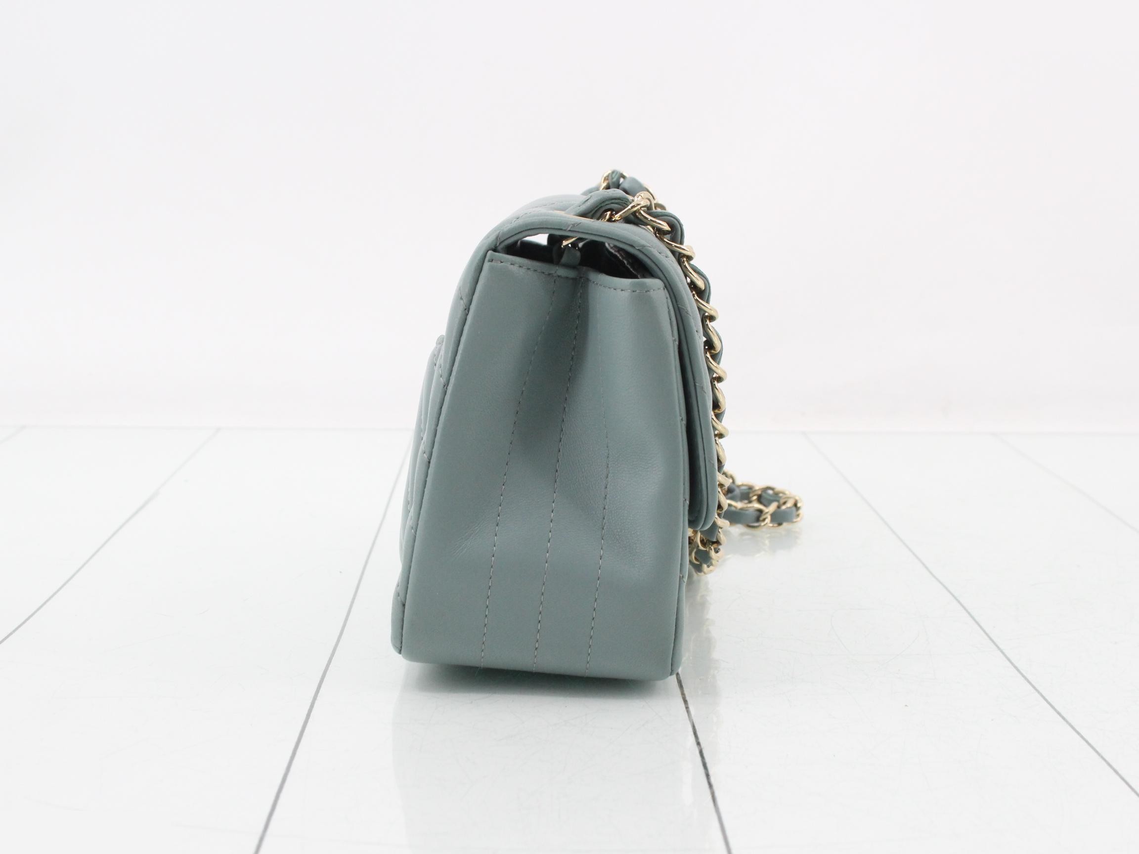 Lambskin V-stitch chain shoulder bag — view 4