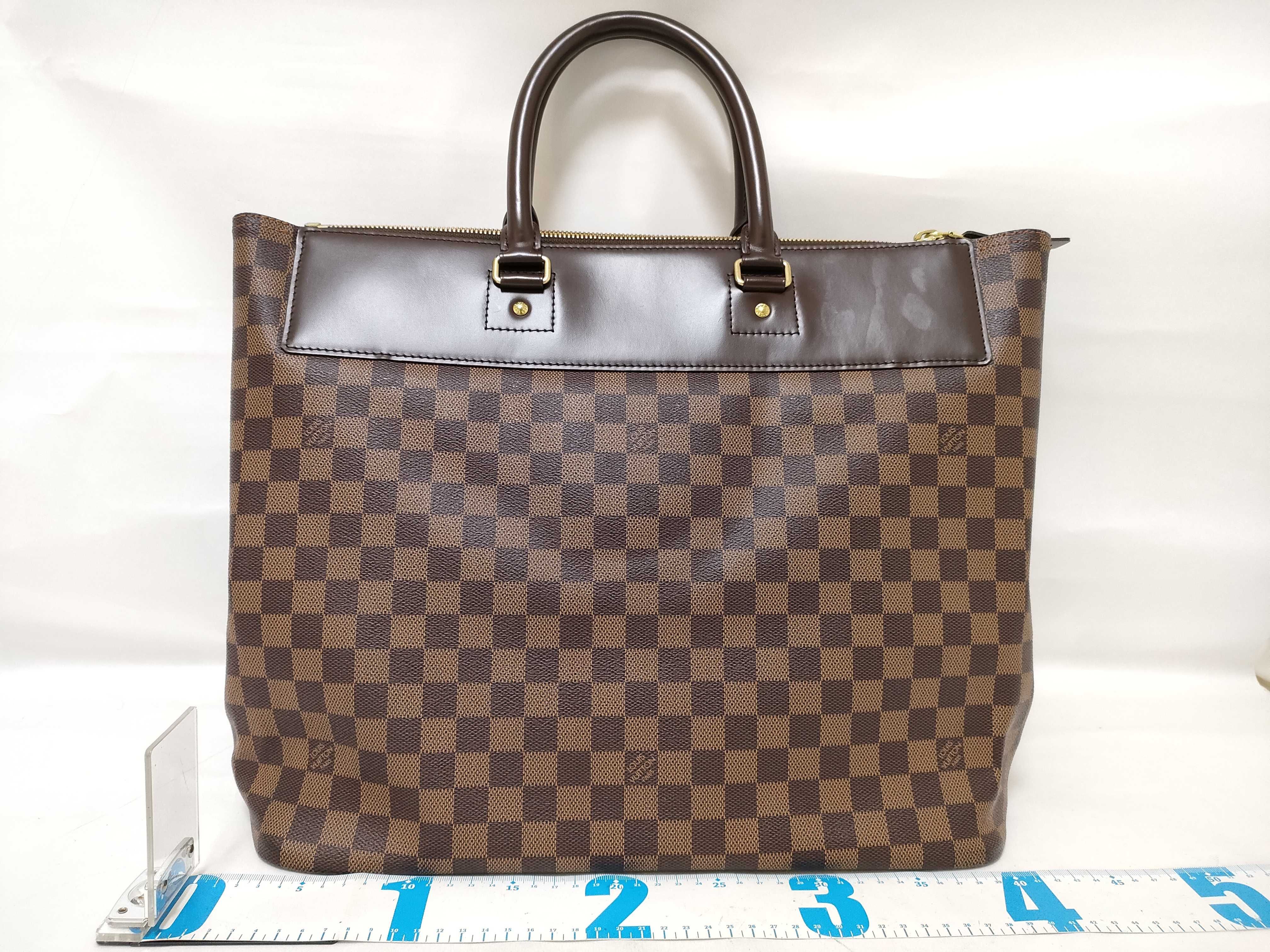 Damier Greenwich PM N41165 AR1012 Brown Tote Bag — view 2