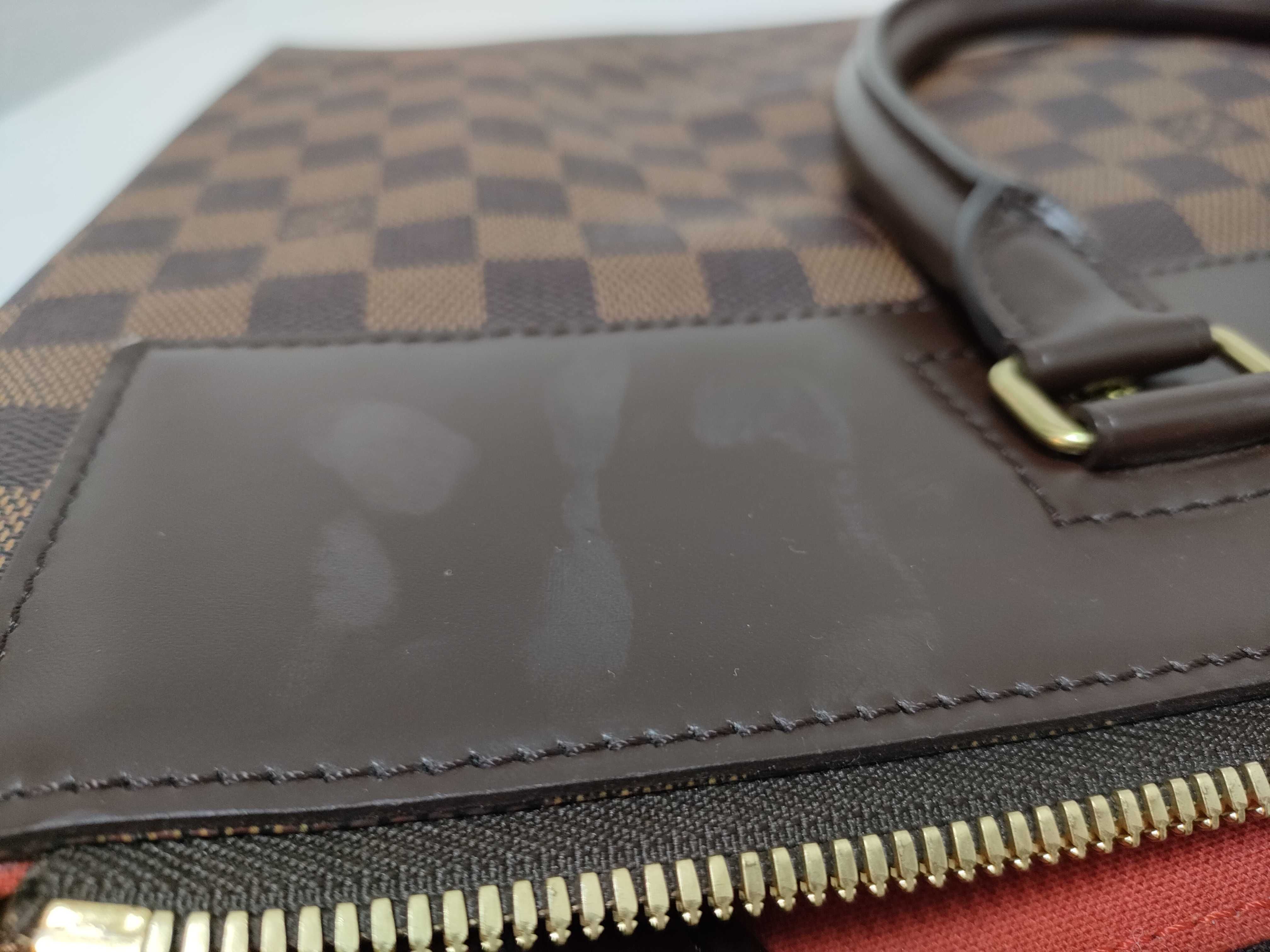 Damier Greenwich PM N41165 AR1012 Brown Tote Bag — view 13