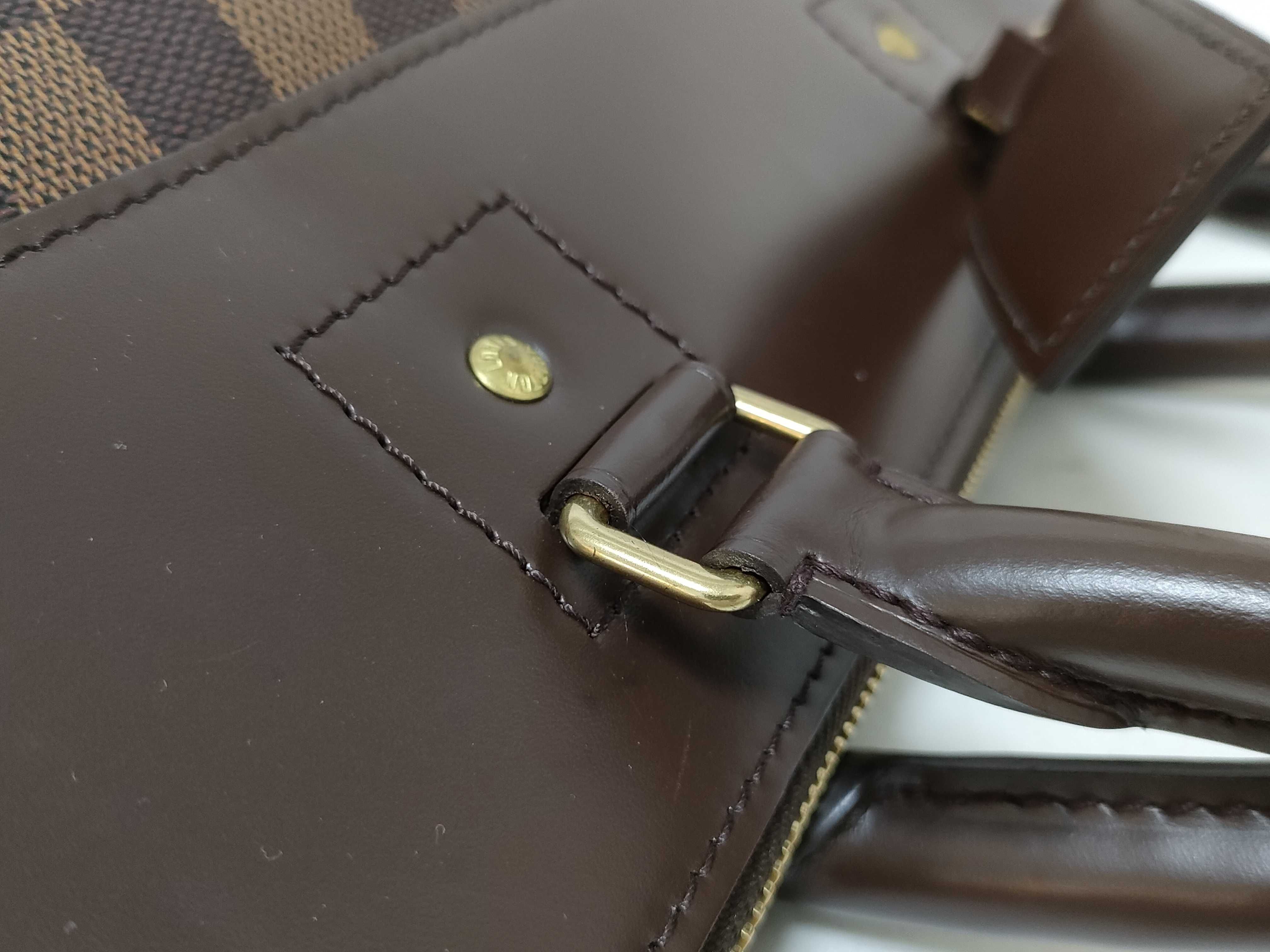 Damier Greenwich PM N41165 AR1012 Brown Tote Bag — view 5