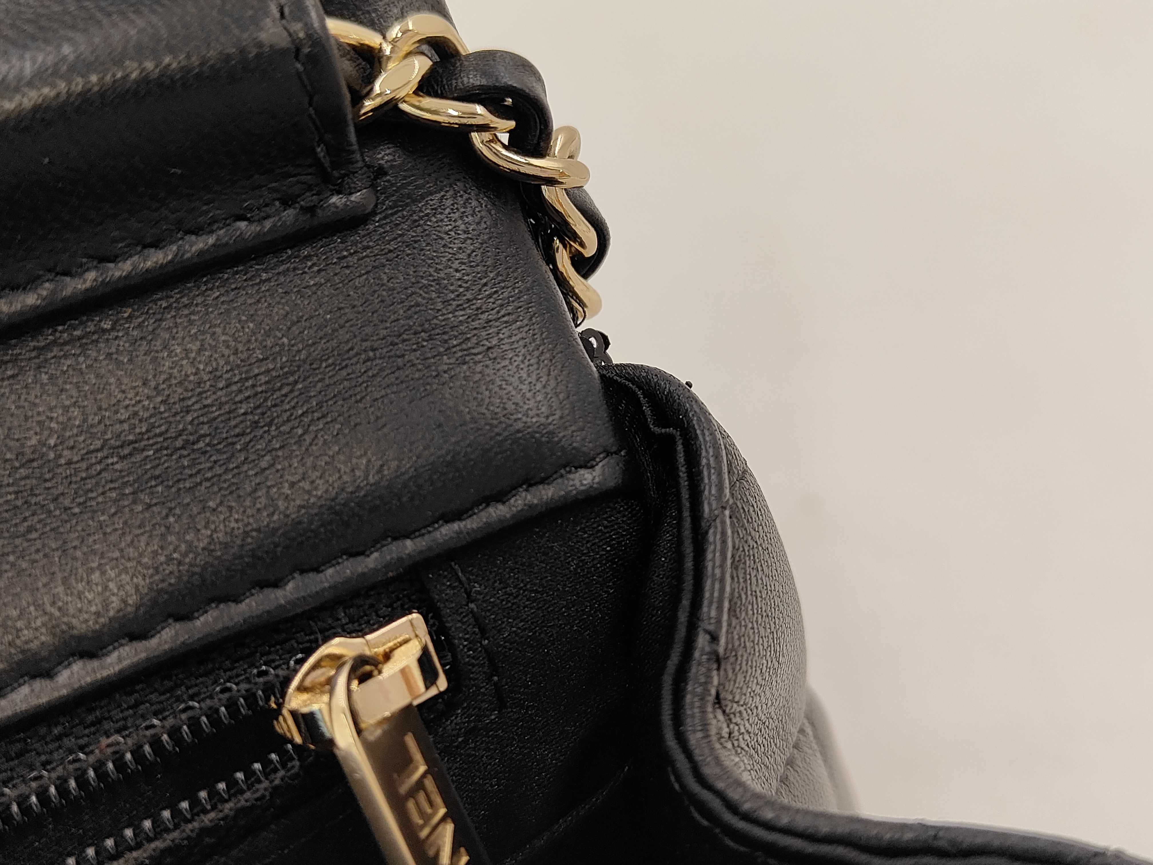 Mini Matelassé Lambskin Pearl Chain Flap Bag, Black, Serial Number 30s, Shoulder Bag — view 4
