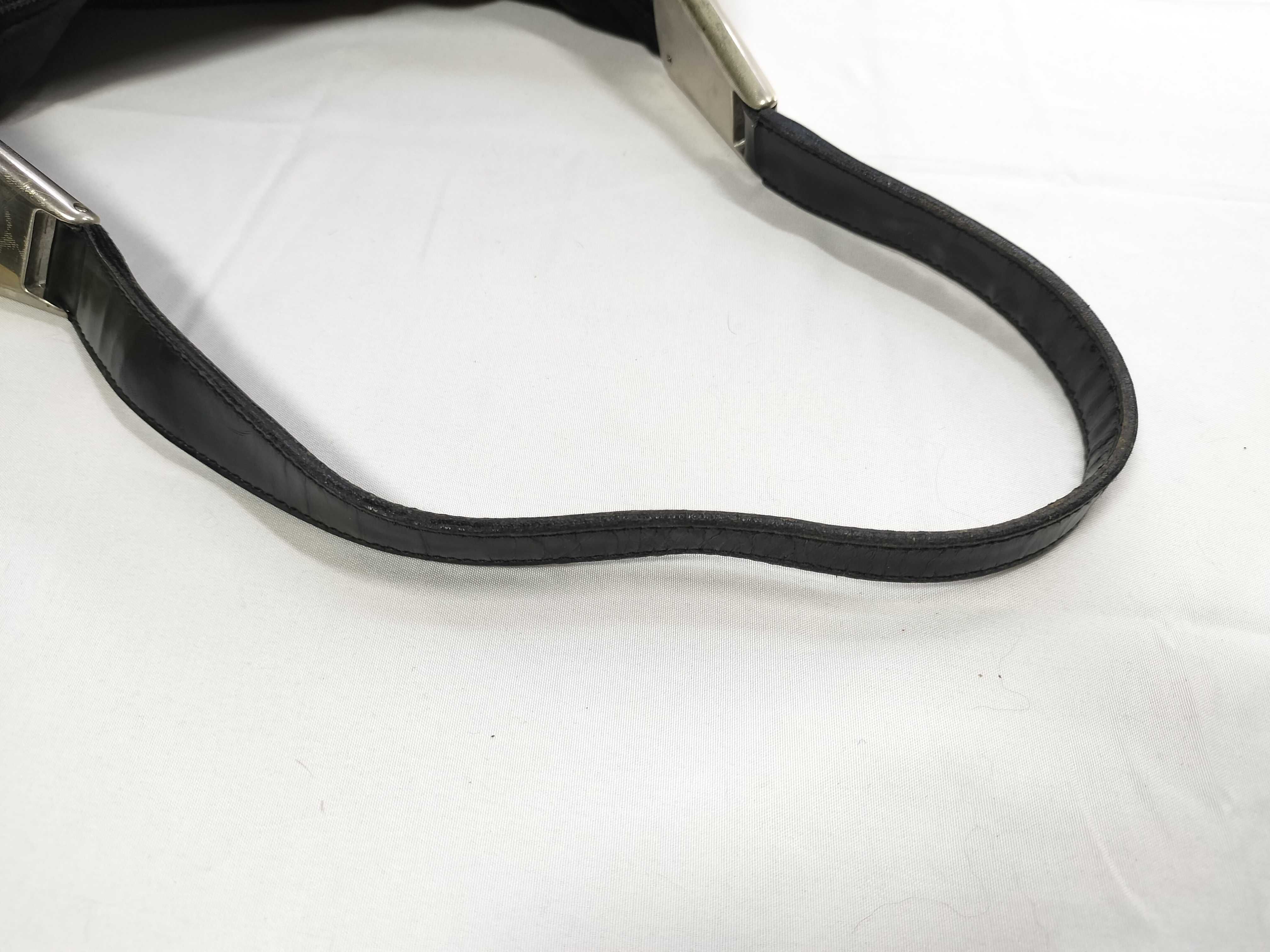 Nylon x Leather Logo Hardware Shoulder Bag — view 3