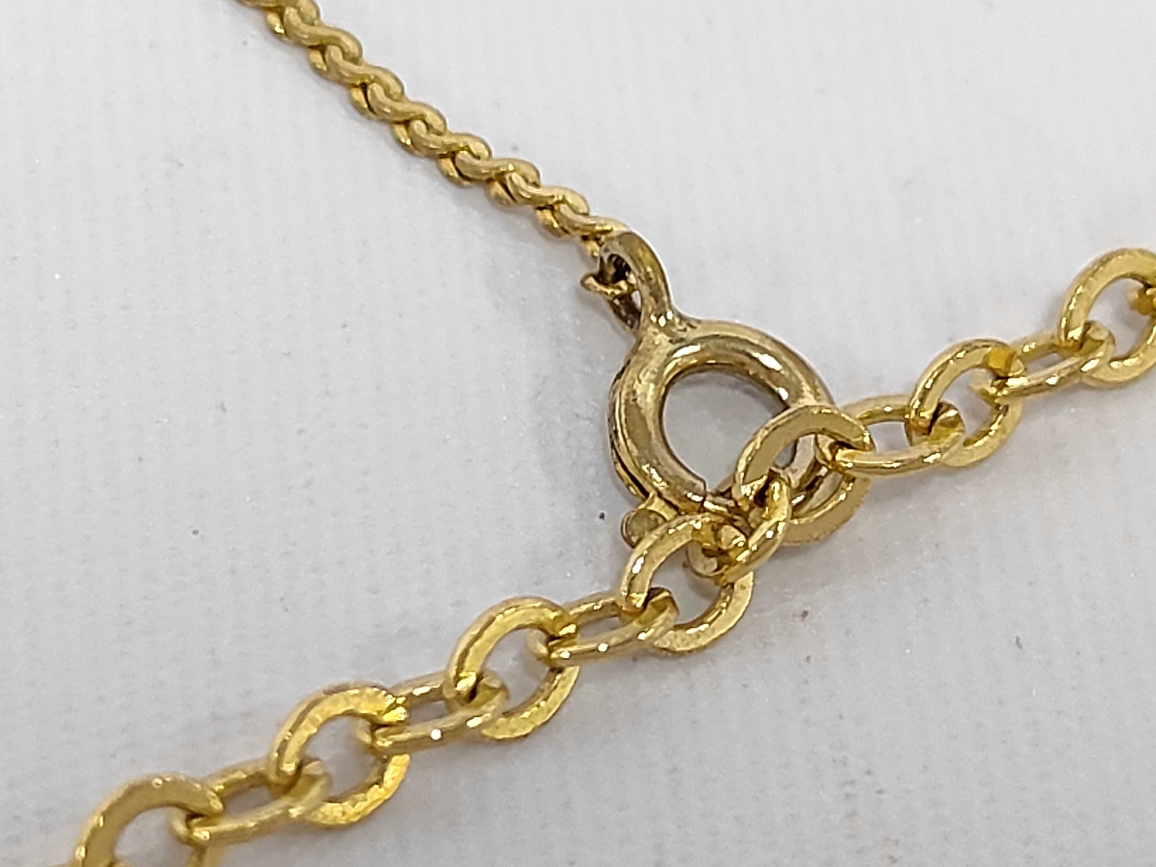 CD logo curb chain gold necklace — view 5