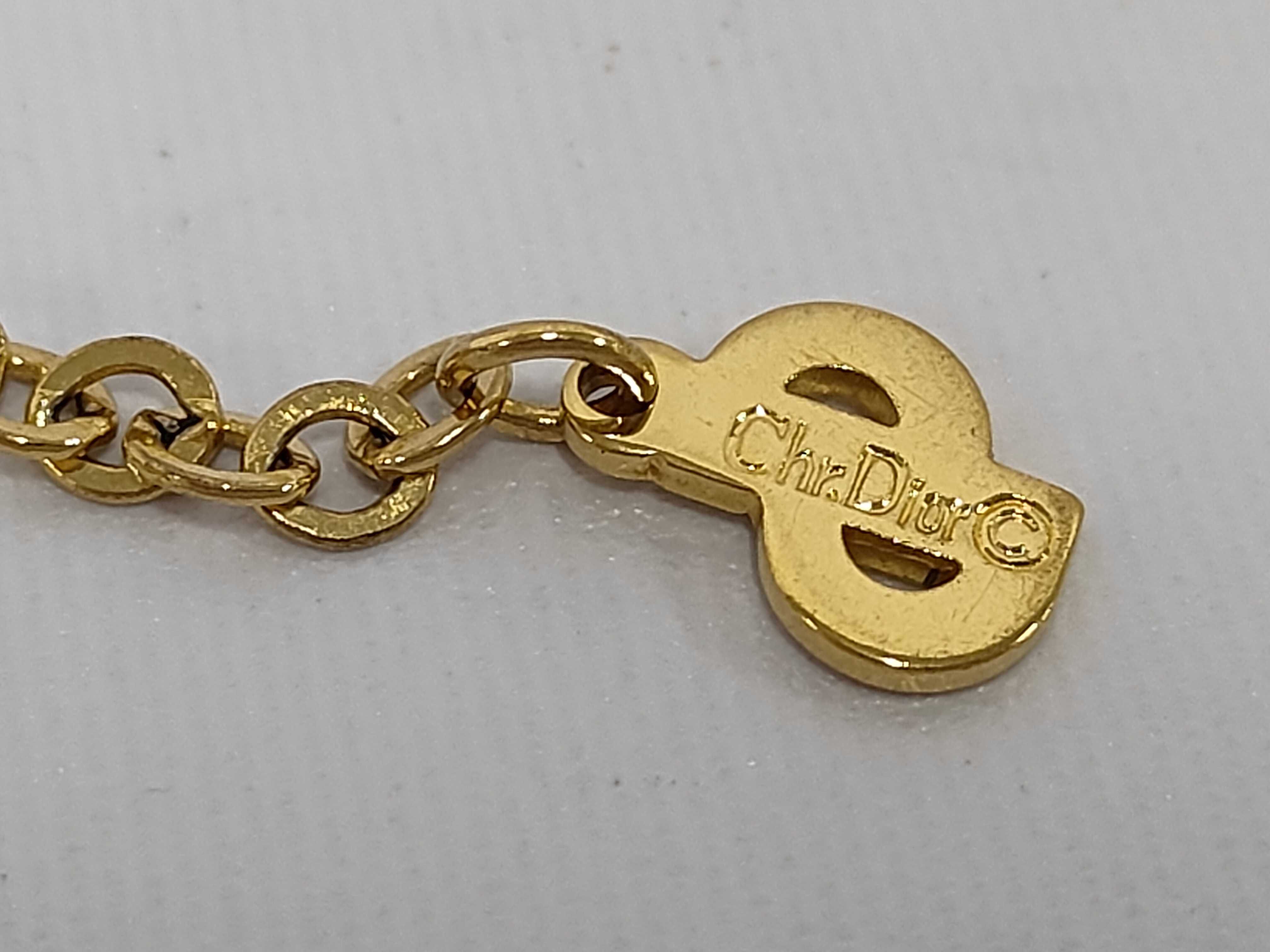 CD logo curb chain gold necklace — view 6