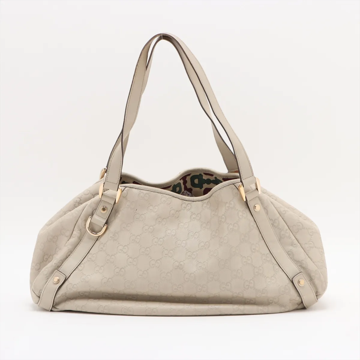 Guccisima Abbey Leather Tote Bag Beige 130736 — view 2