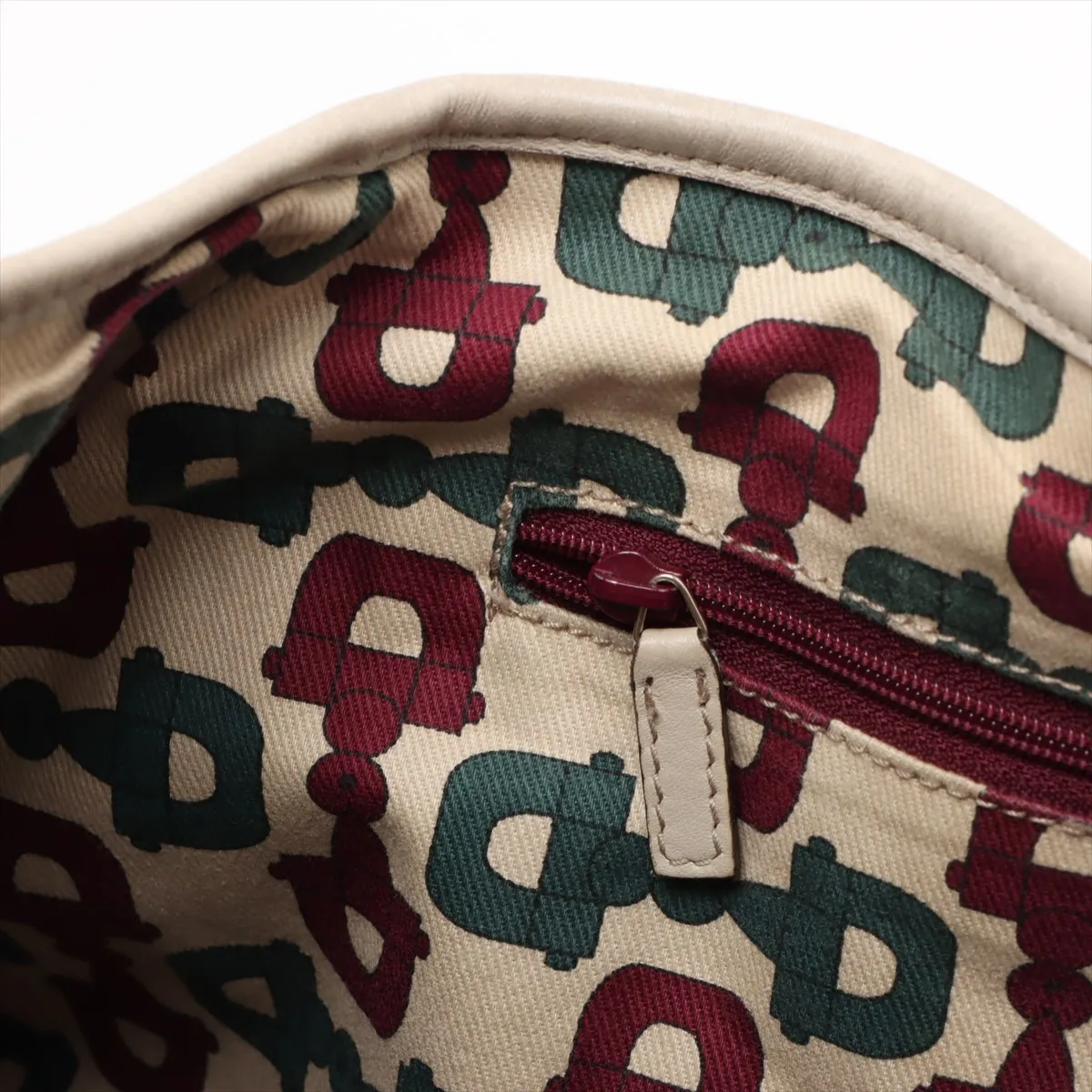 Guccisima Abbey Leather Tote Bag Beige 130736 — view 12