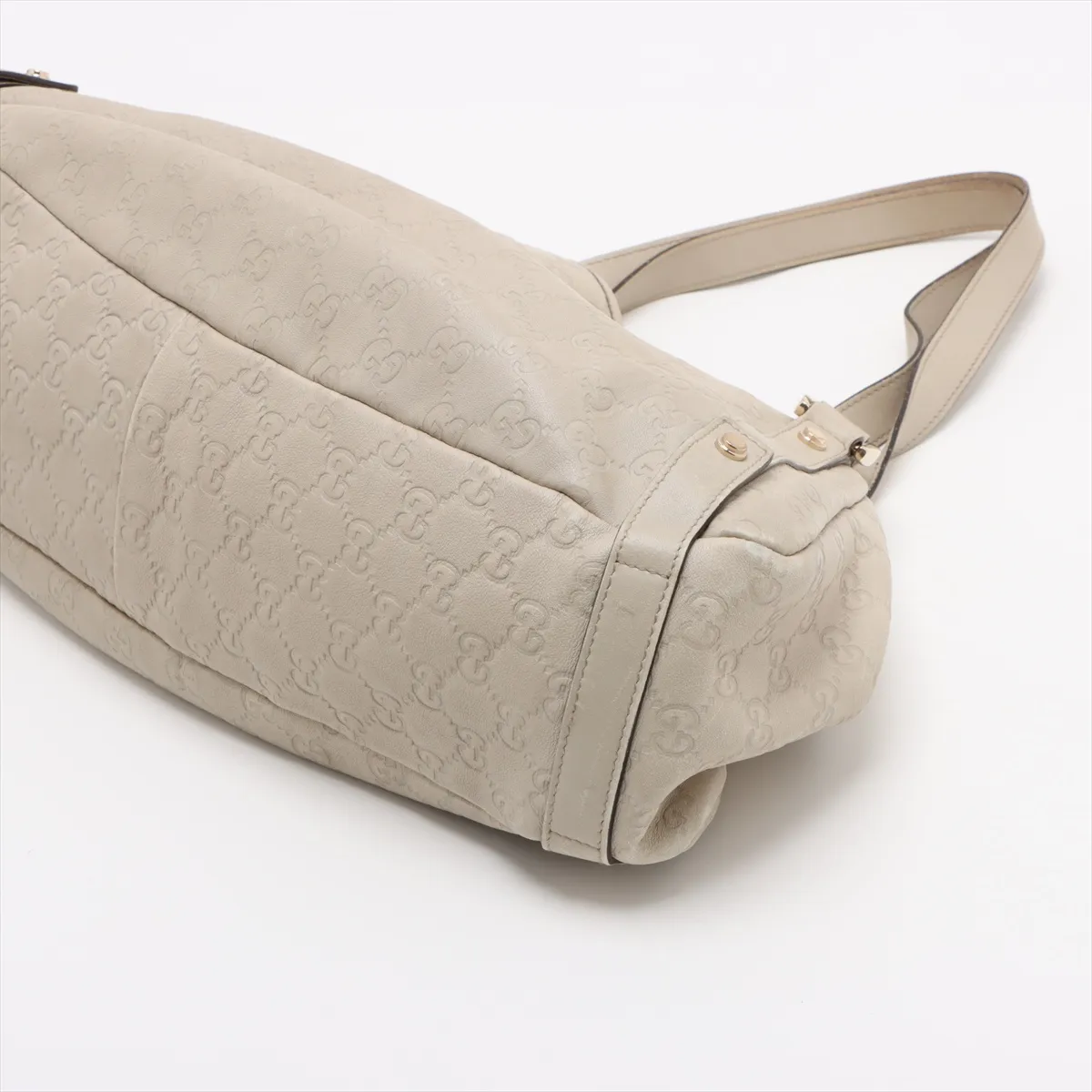 Guccisima Abbey Leather Tote Bag Beige 130736 — view 3