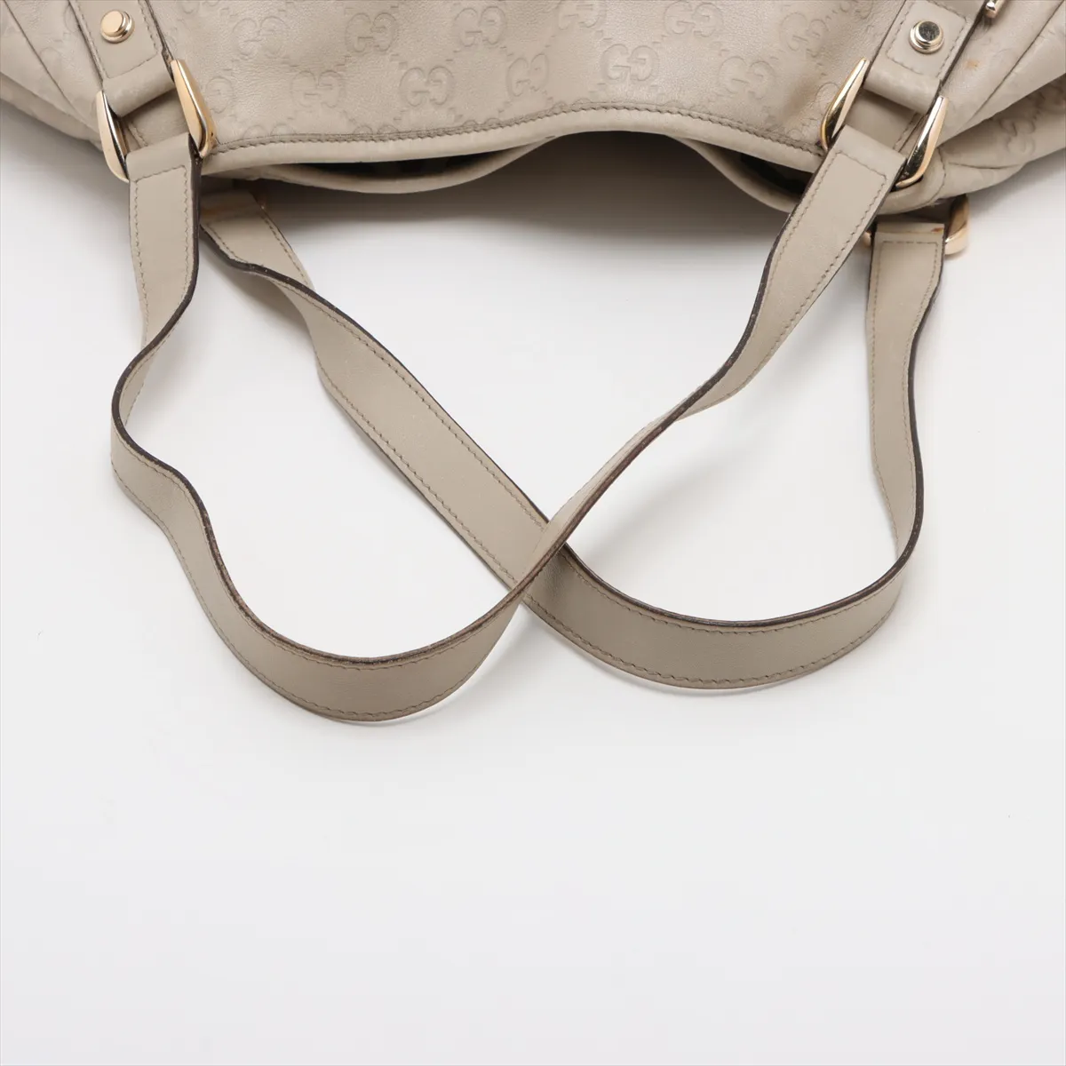Guccisima Abbey Leather Tote Bag Beige 130736 — view 5
