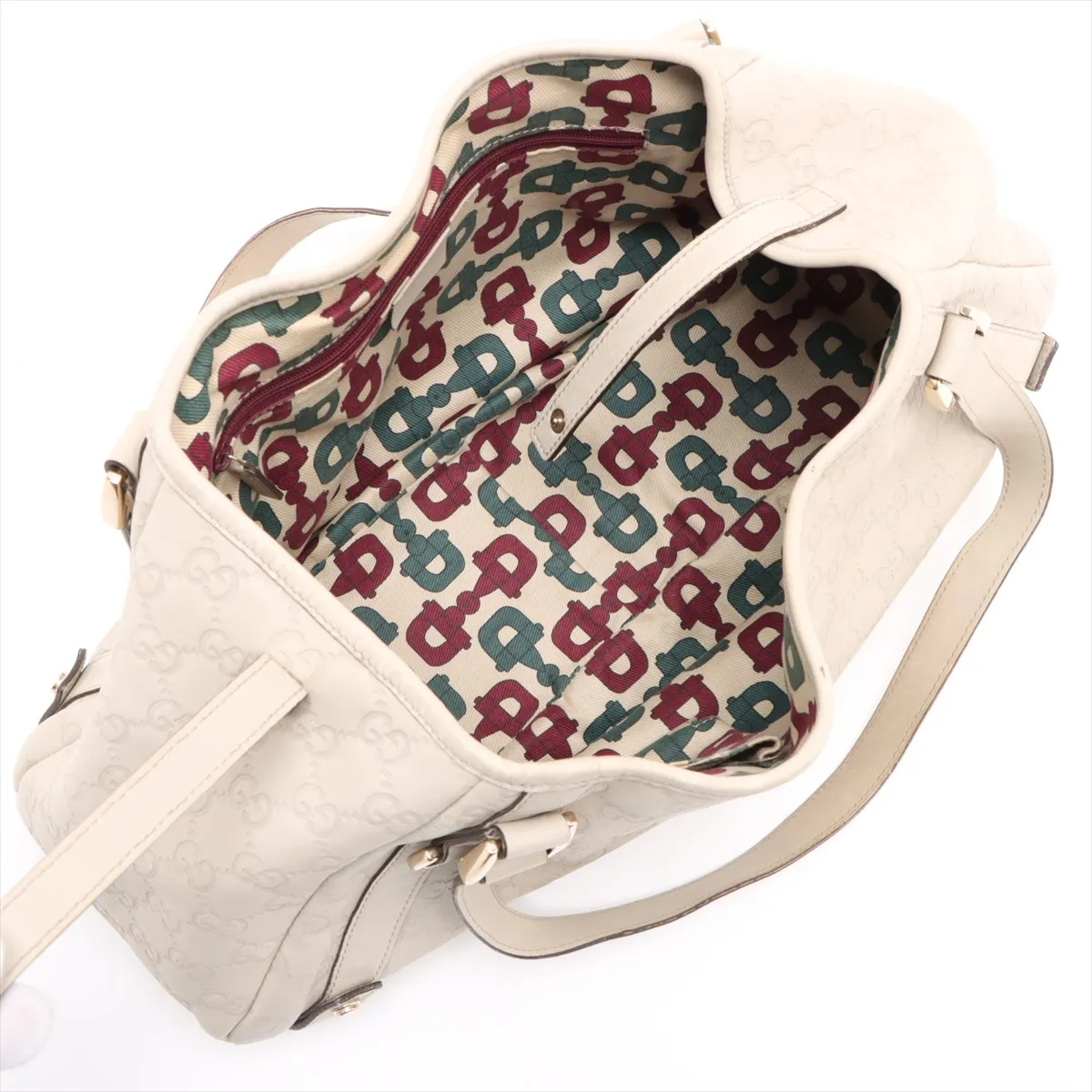 Guccisima Abbey Leather Tote Bag Beige 130736 — view 7
