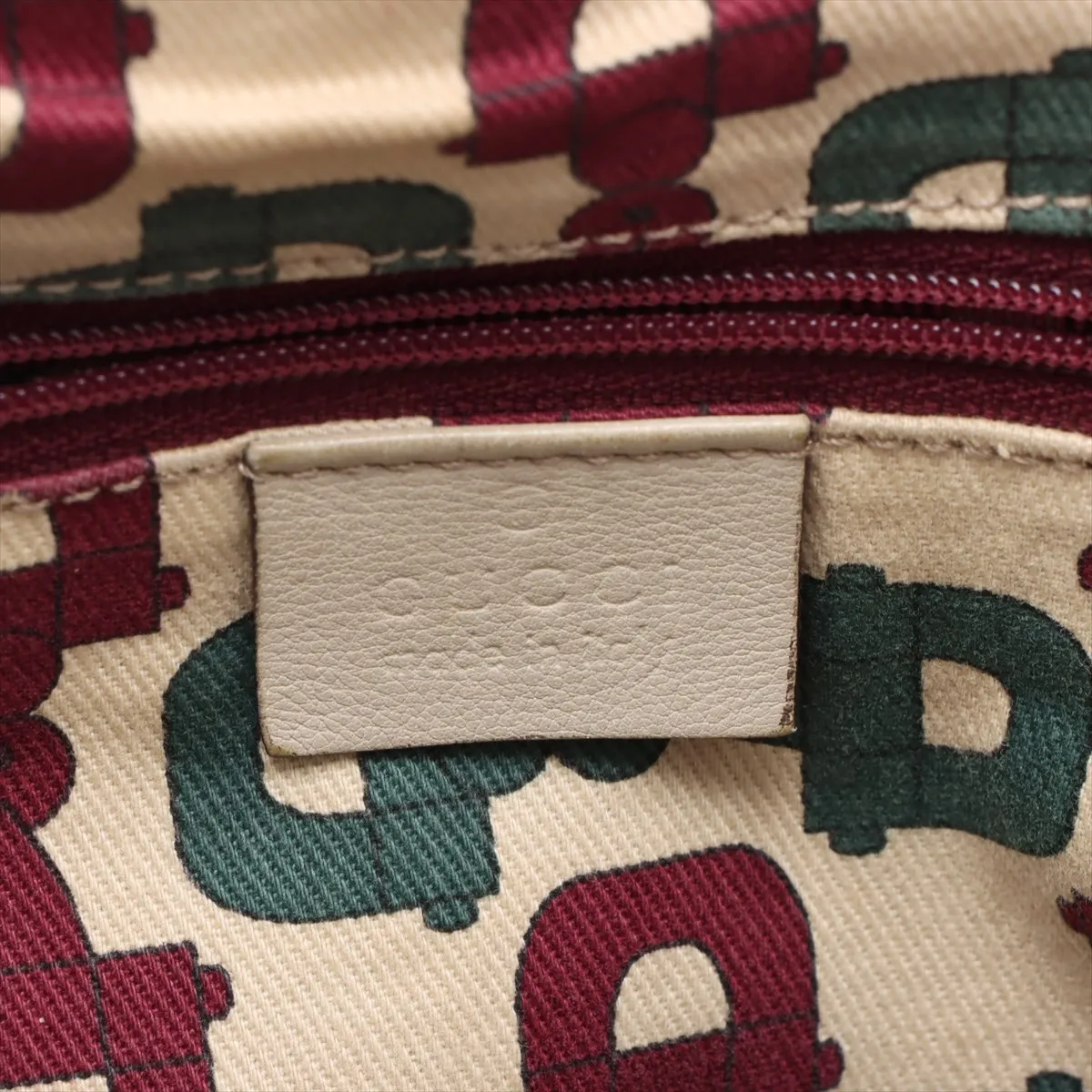 Guccisima Abbey Leather Tote Bag Beige 130736 — view 10