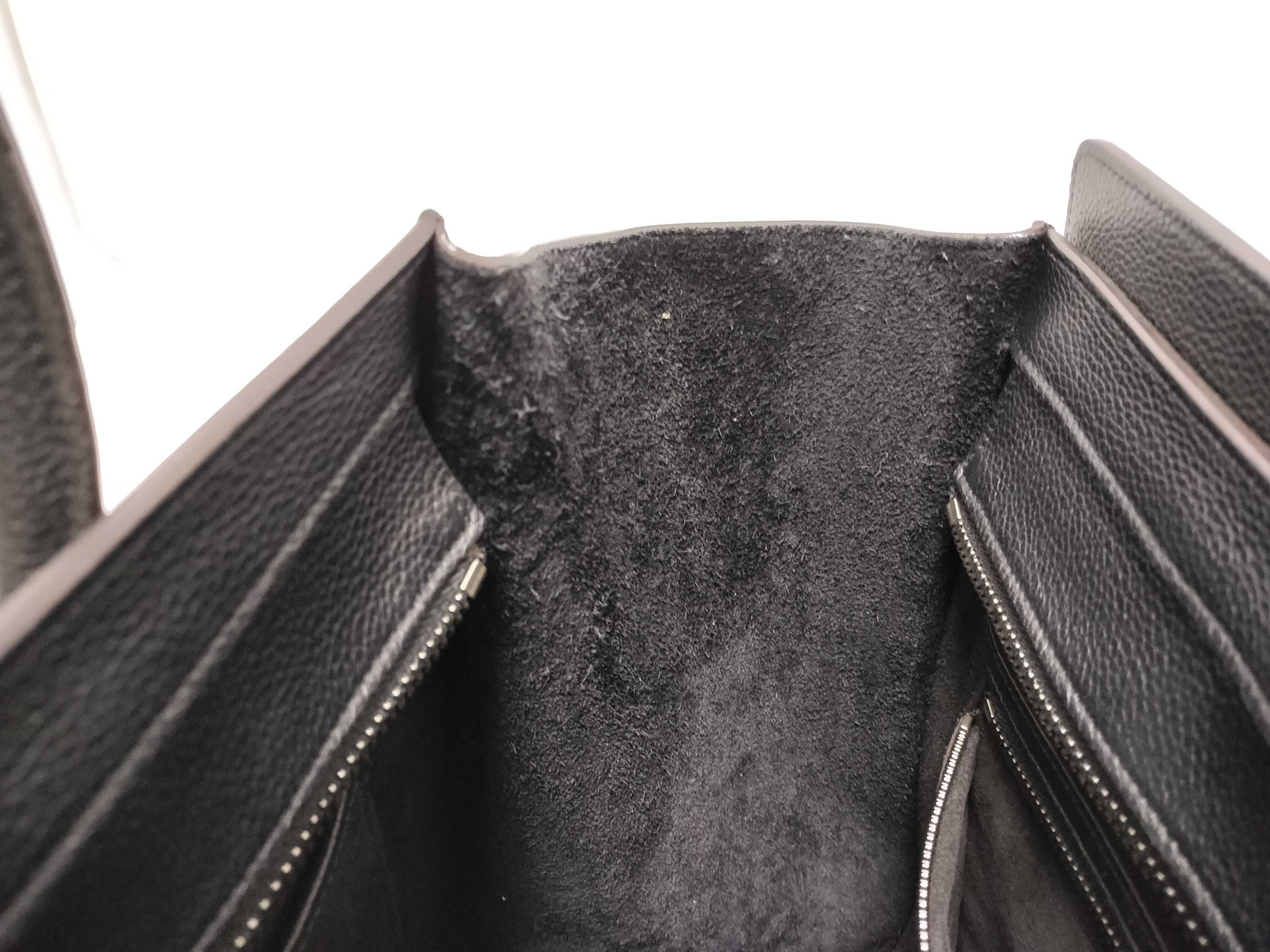 Luggage Mini Shopper Leather Handbag, Black — view 12