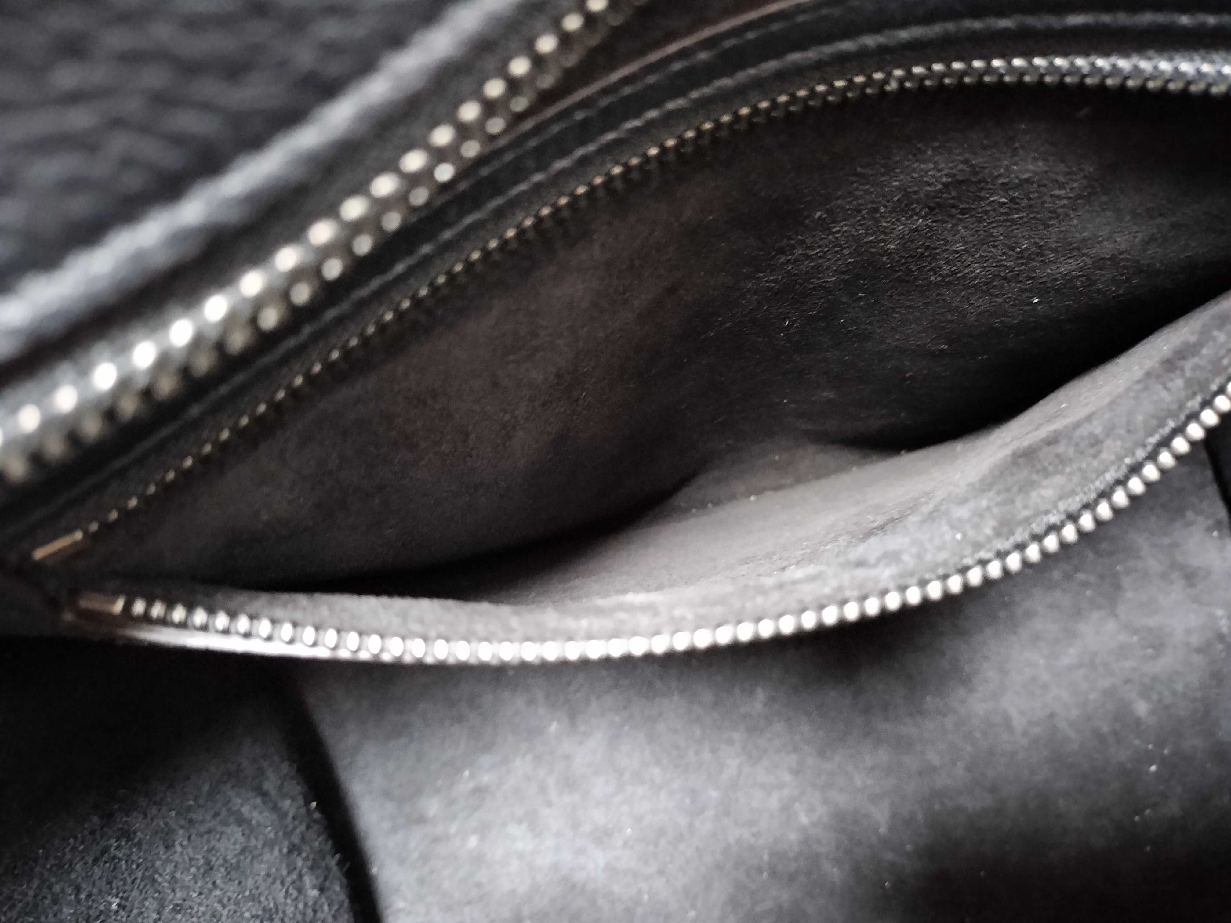 Luggage Mini Shopper Leather Handbag, Black — view 10