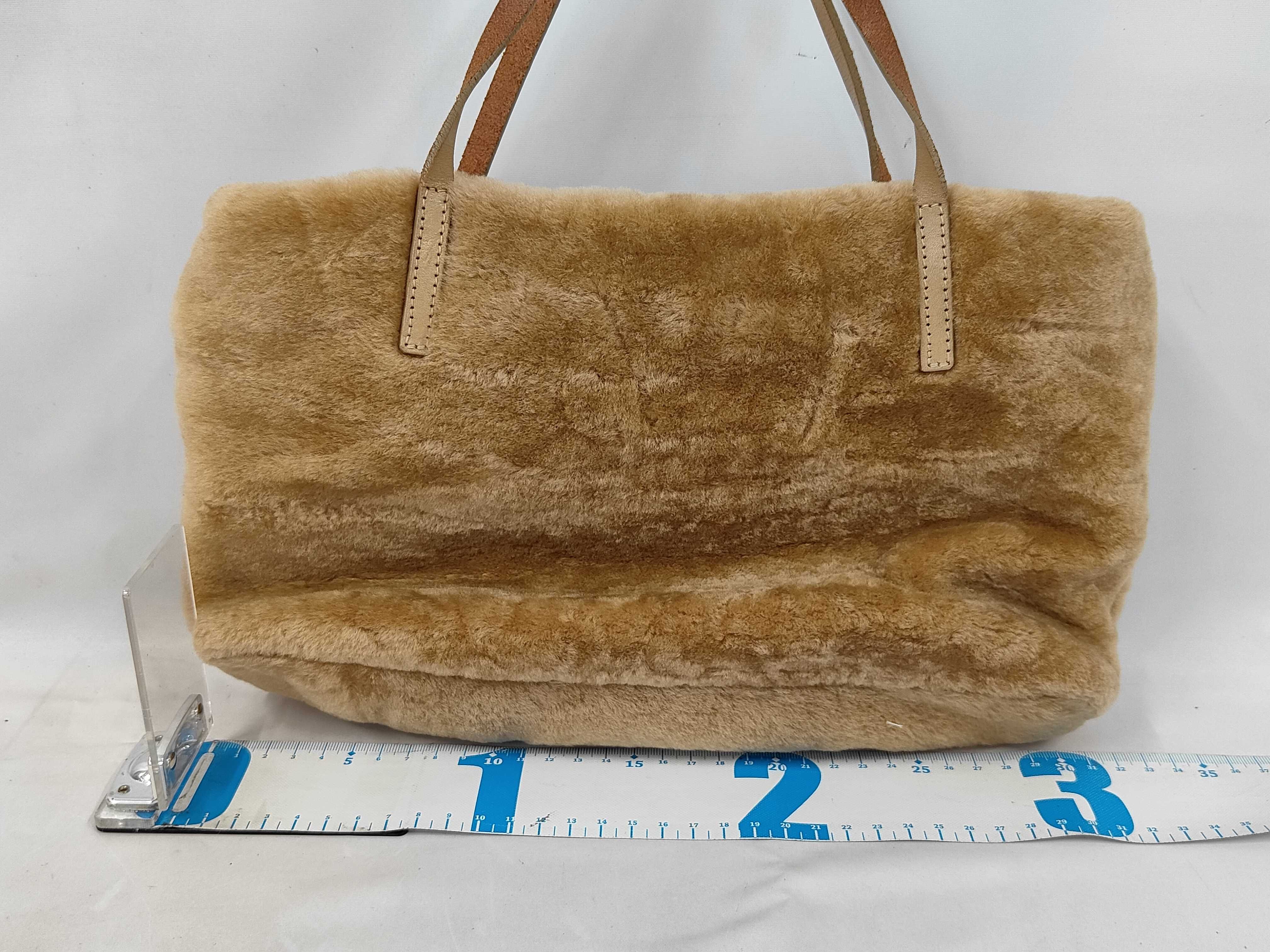 handbag, faux fur and leather, brown. — view 2