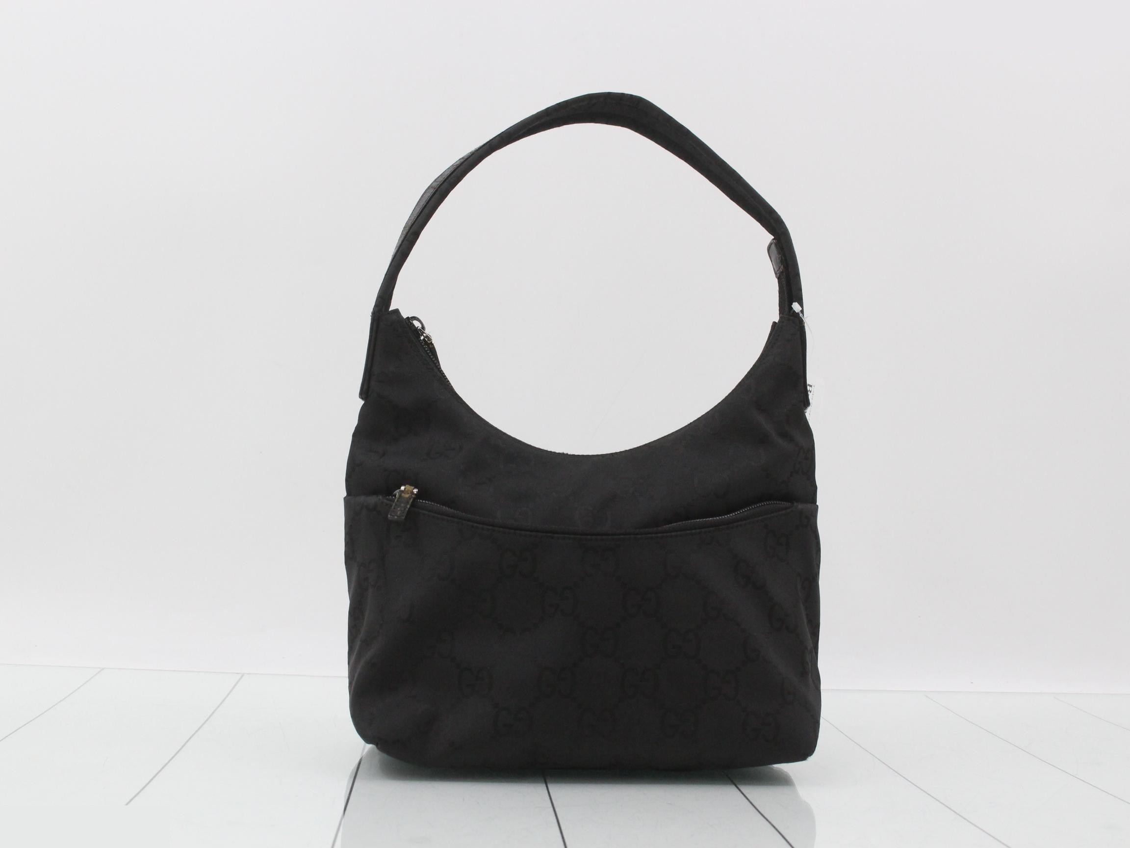 Canvas One-Shoulder Bag, Black, 001-3386