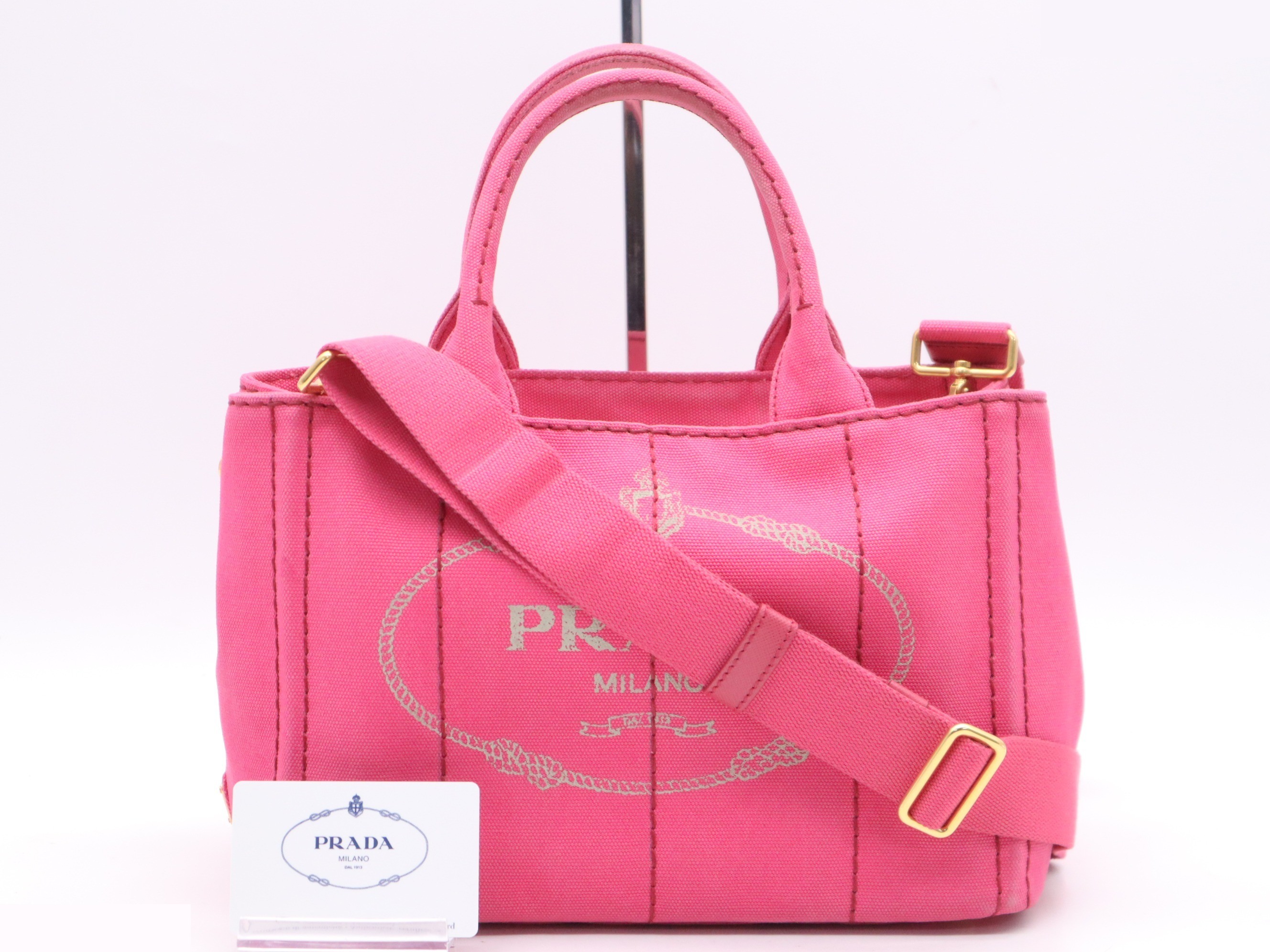 Canvas Canapa Mini Tote Bag with Shoulder Strap and Guarantee Card