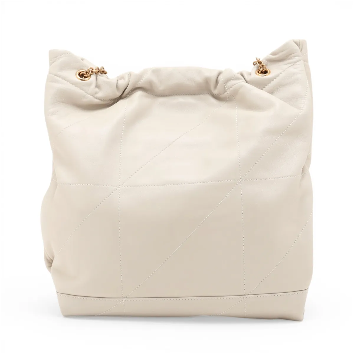 Jamie Leather Chain Shoulder Bag, Beige, 781666 — view 2