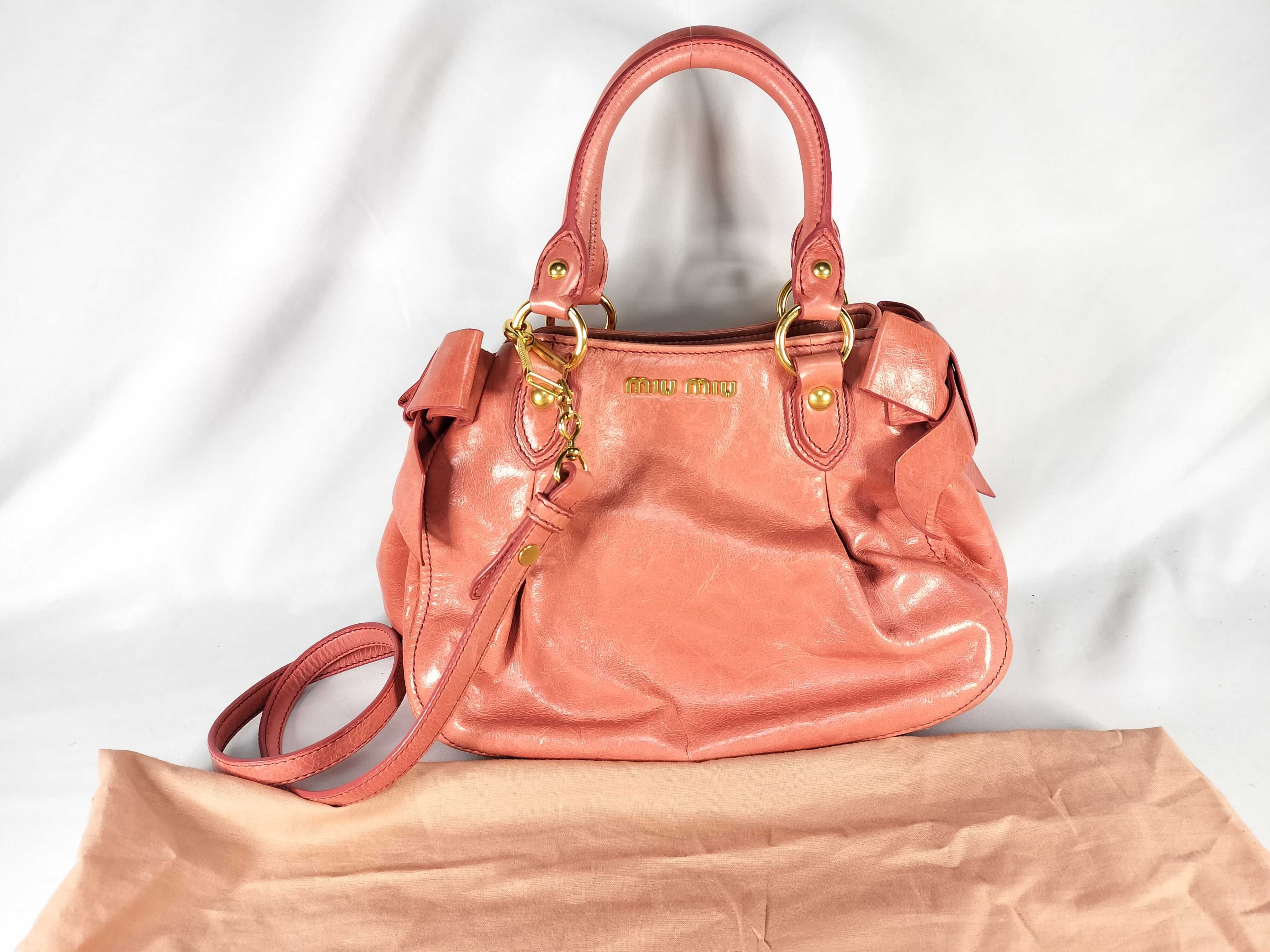 side ribbon 2way shoulder bag