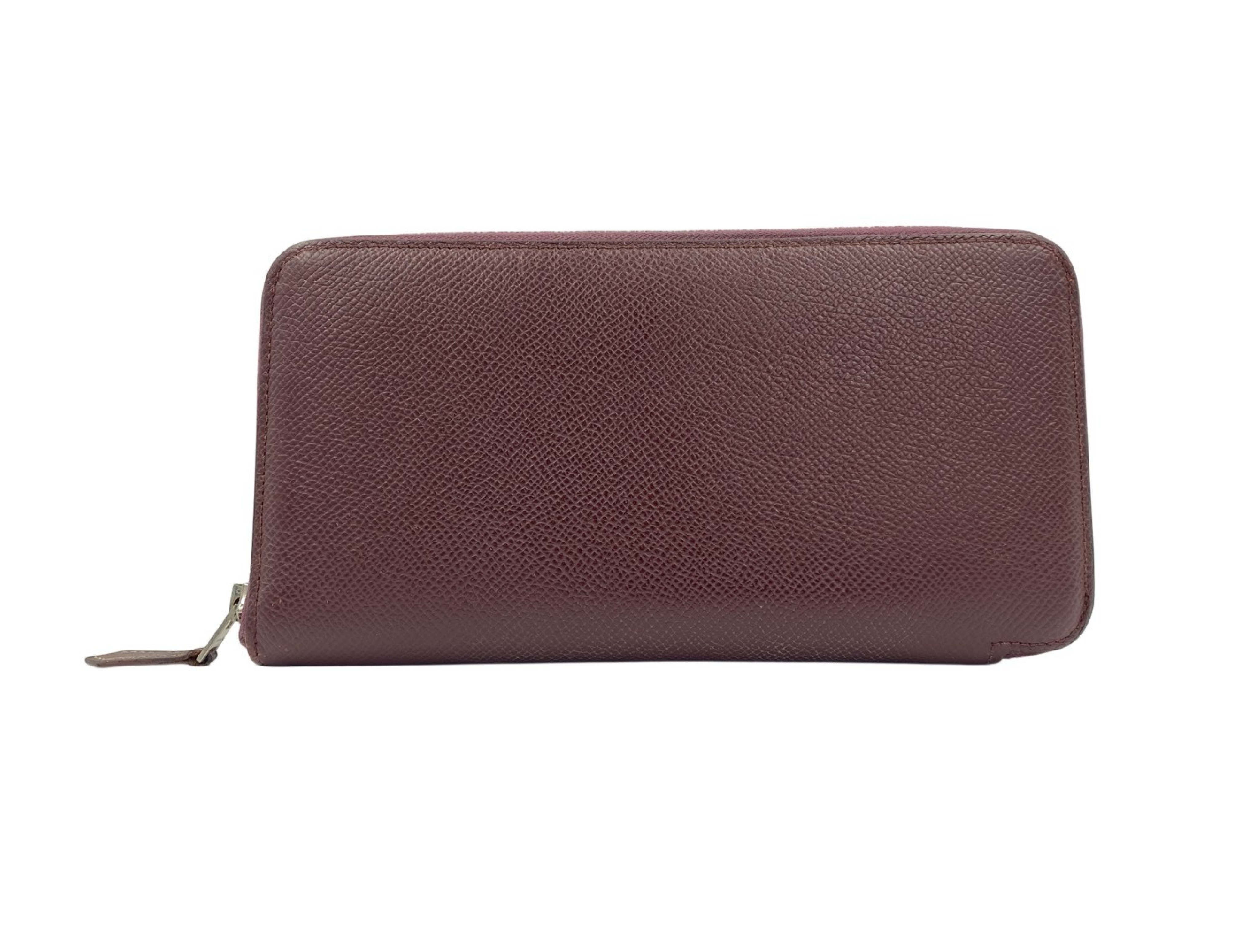 Azap Long Silk In Veau Epsom Round Zip Wallet Bordeaux Silver Hardware A: 2017 Wallet — view 2