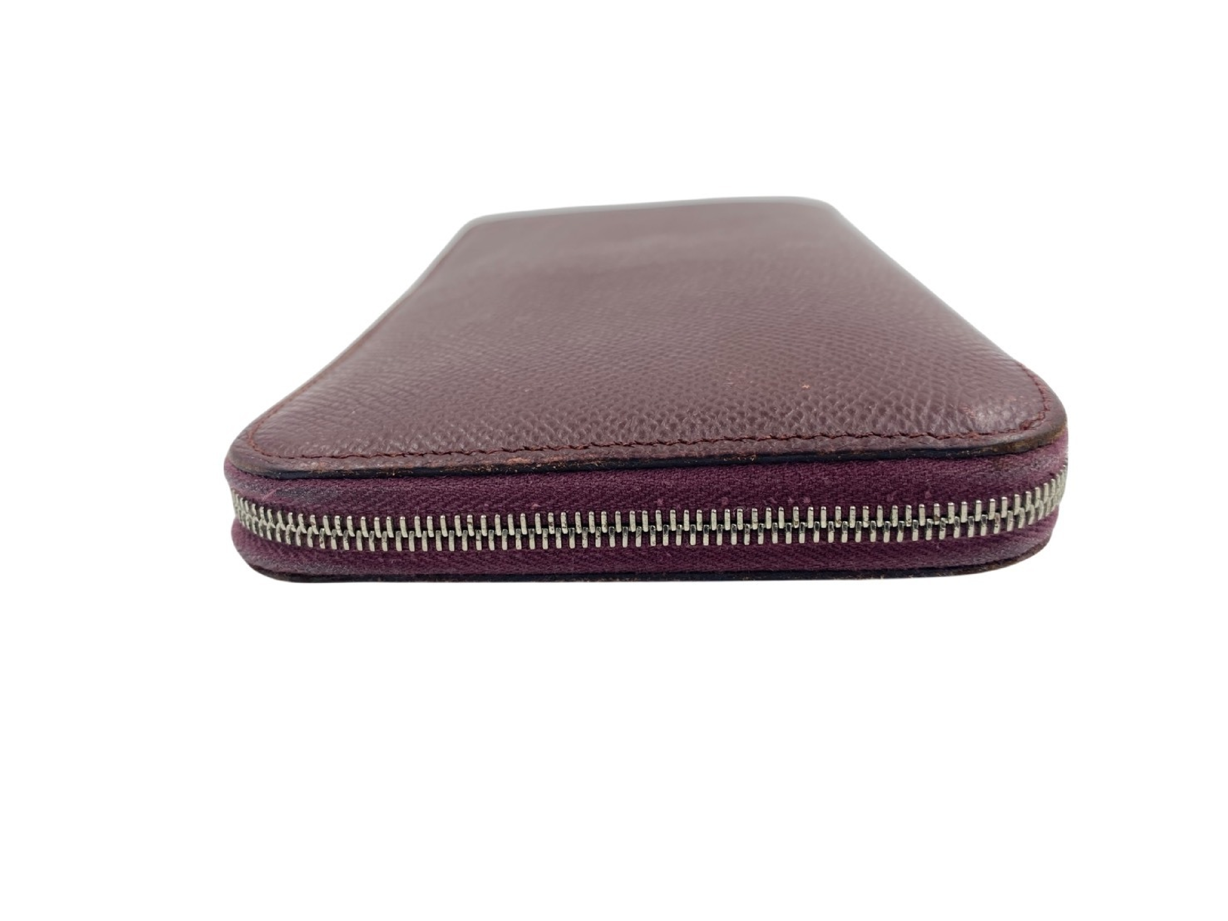 Azap Long Silk In Veau Epsom Round Zip Wallet Bordeaux Silver Hardware A: 2017 Wallet — view 4