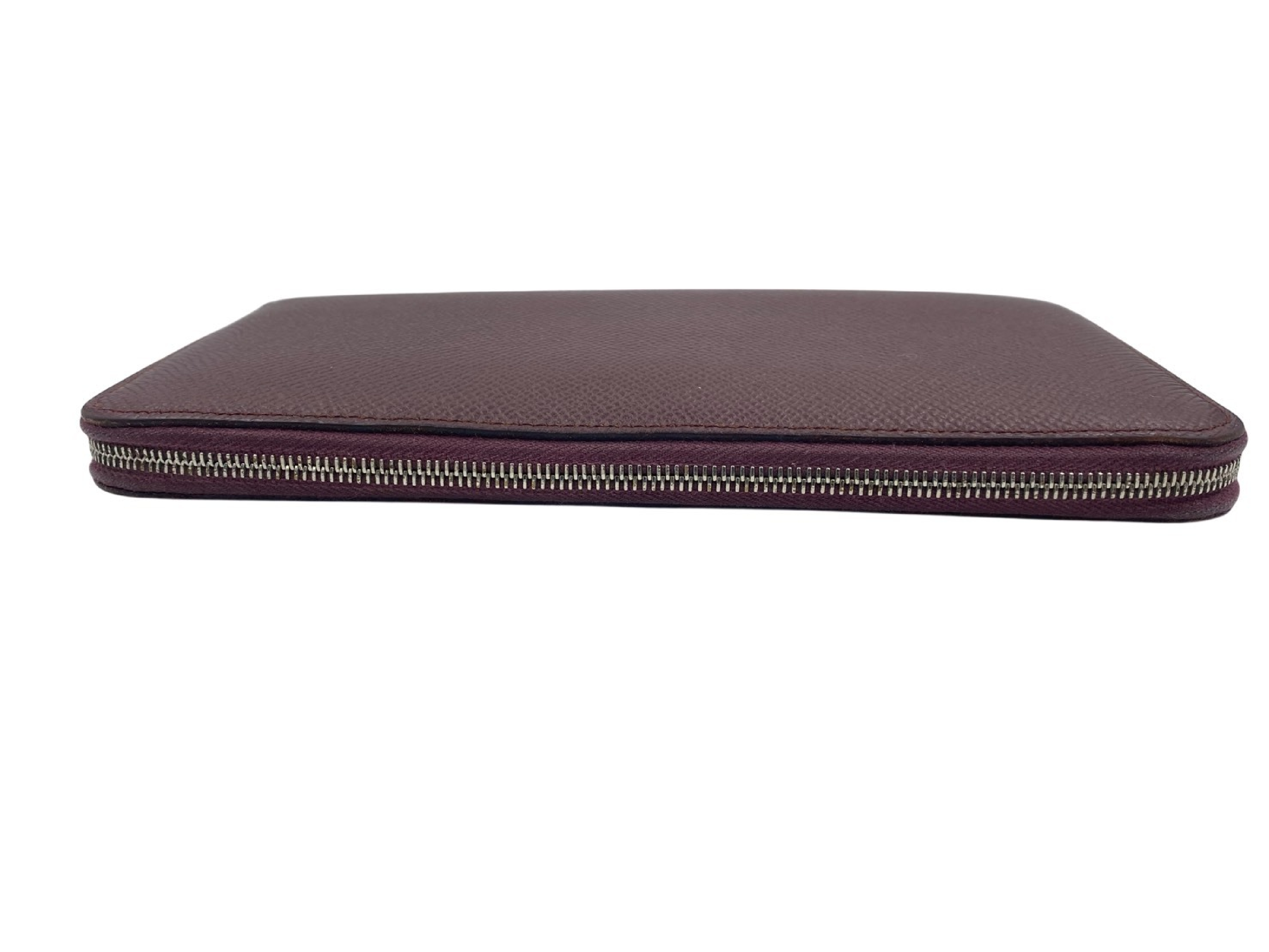 Azap Long Silk In Veau Epsom Round Zip Wallet Bordeaux Silver Hardware A: 2017 Wallet — view 5