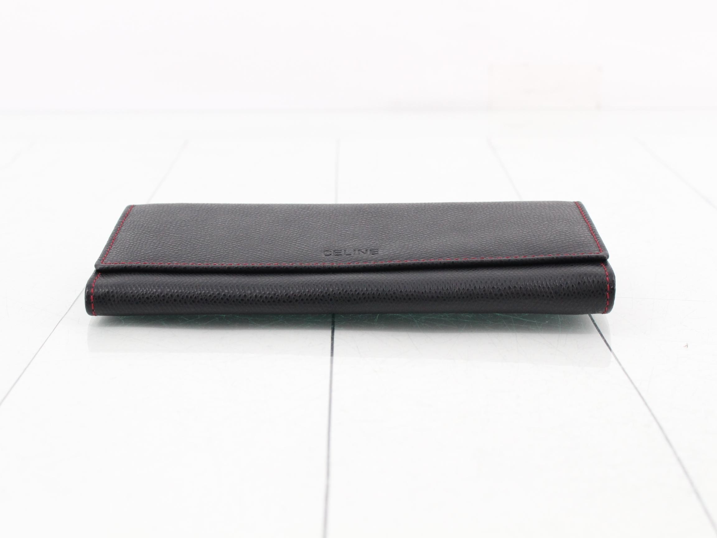 Bi-fold flap long wallet, two-tone — view 3
