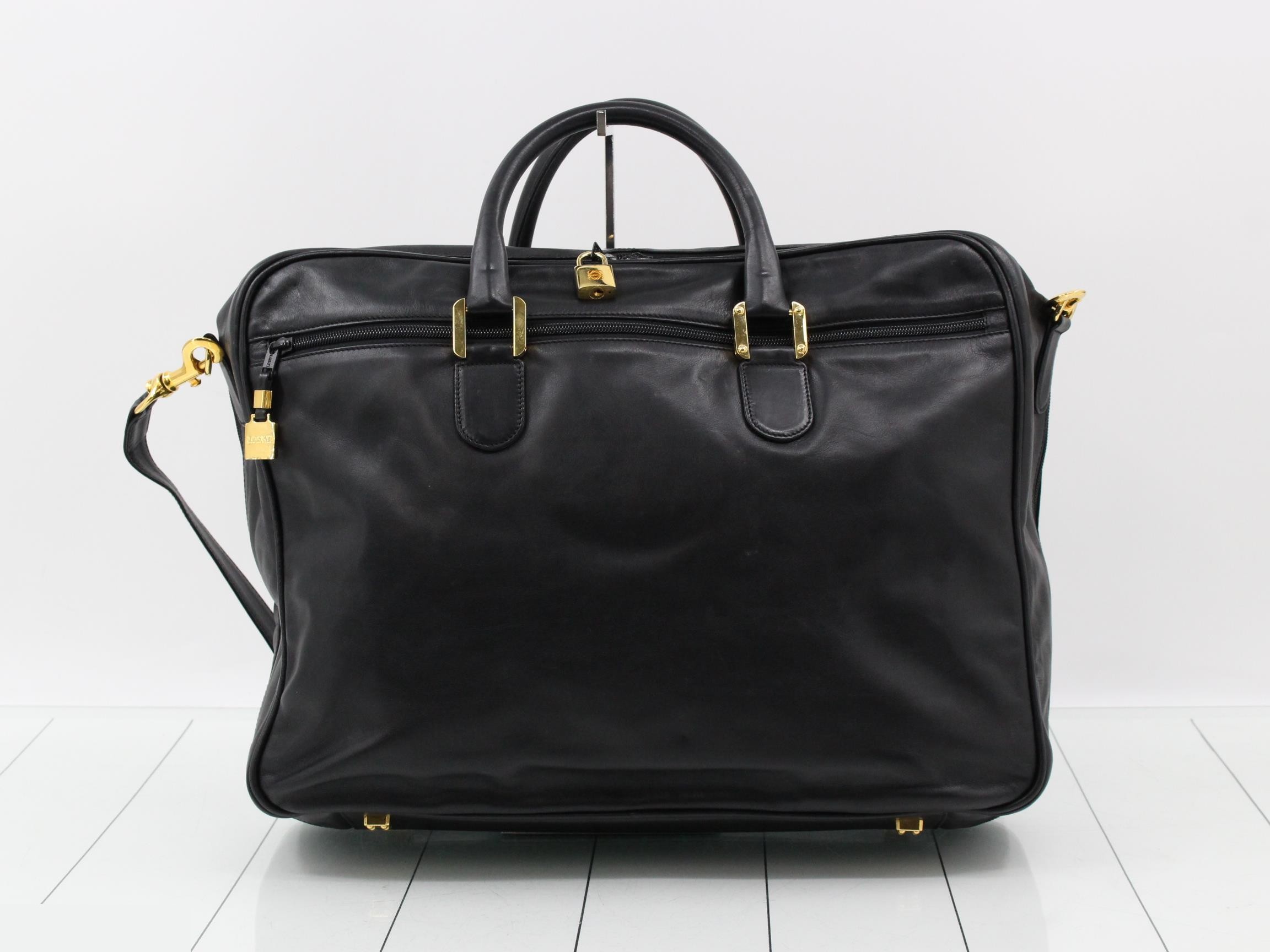 Anagram Leather Black Garment Business Bag — view 2