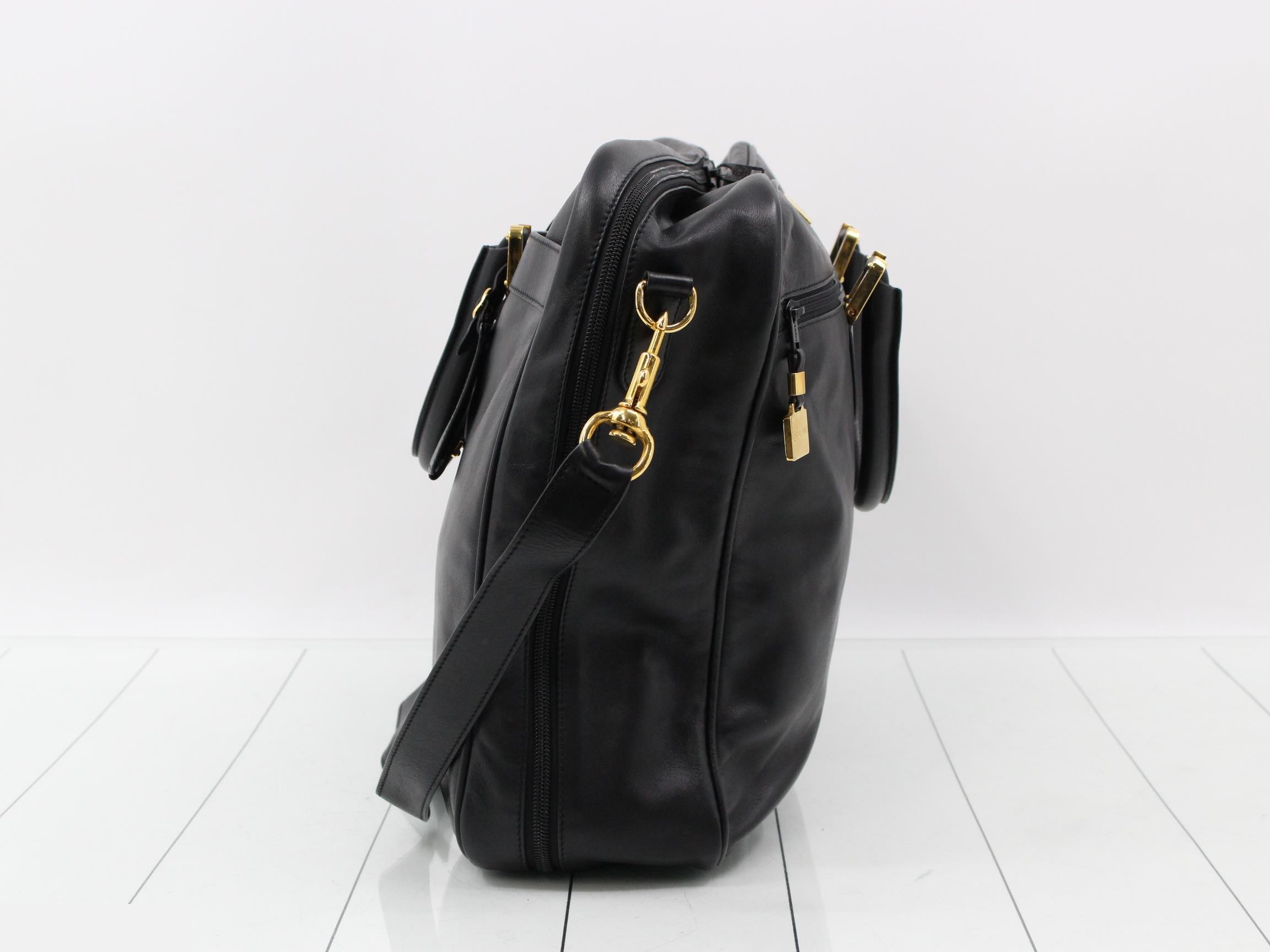 Anagram Leather Black Garment Business Bag — view 3