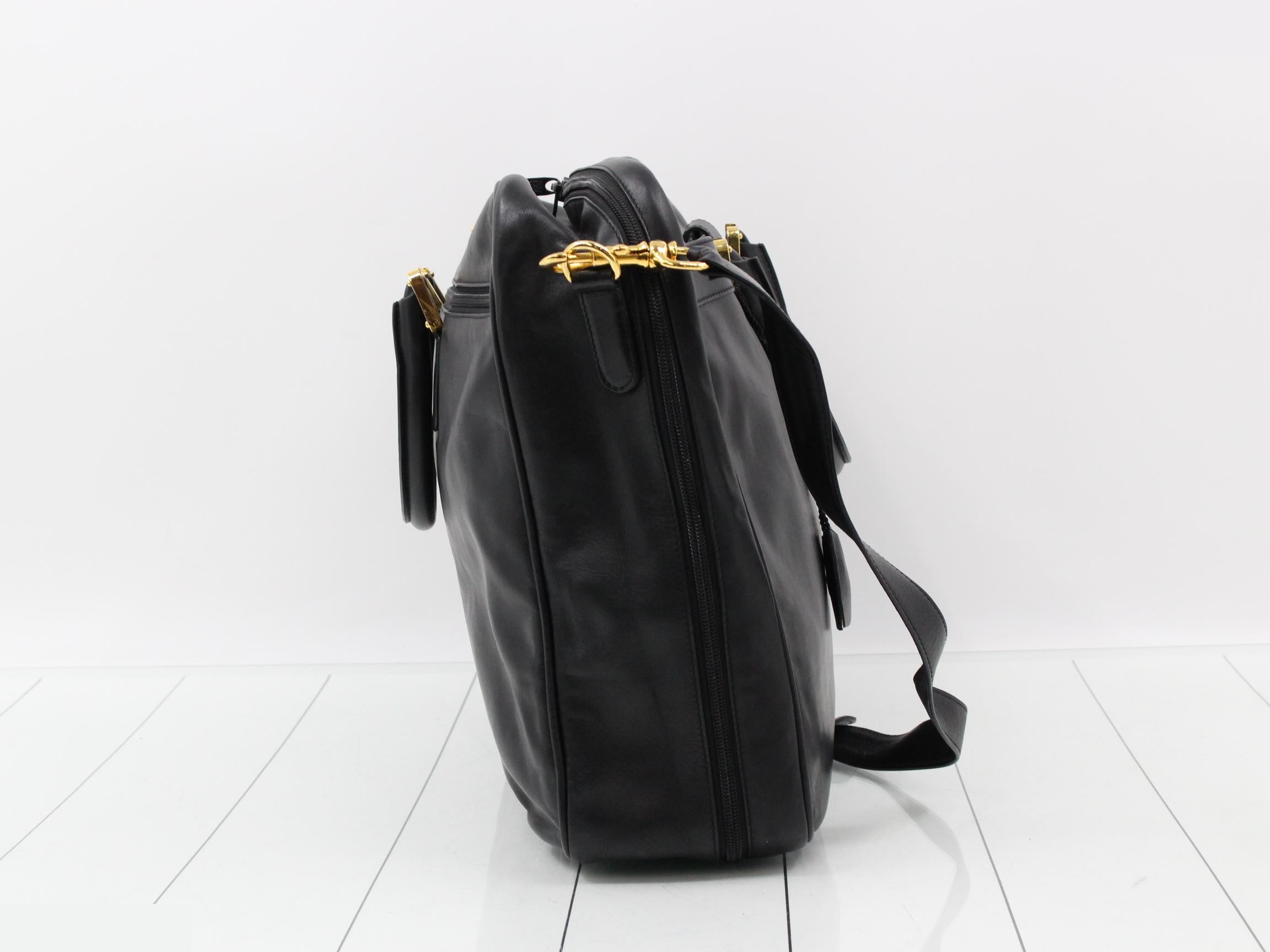 Anagram Leather Black Garment Business Bag — view 4