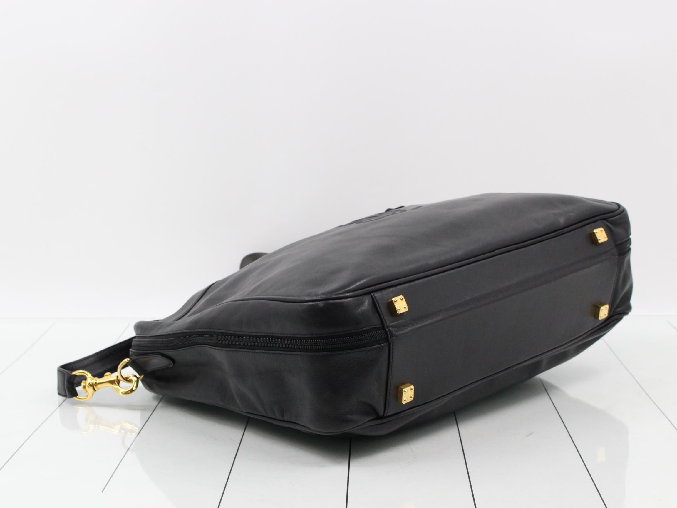 Anagram Leather Black Garment Business Bag — view 5