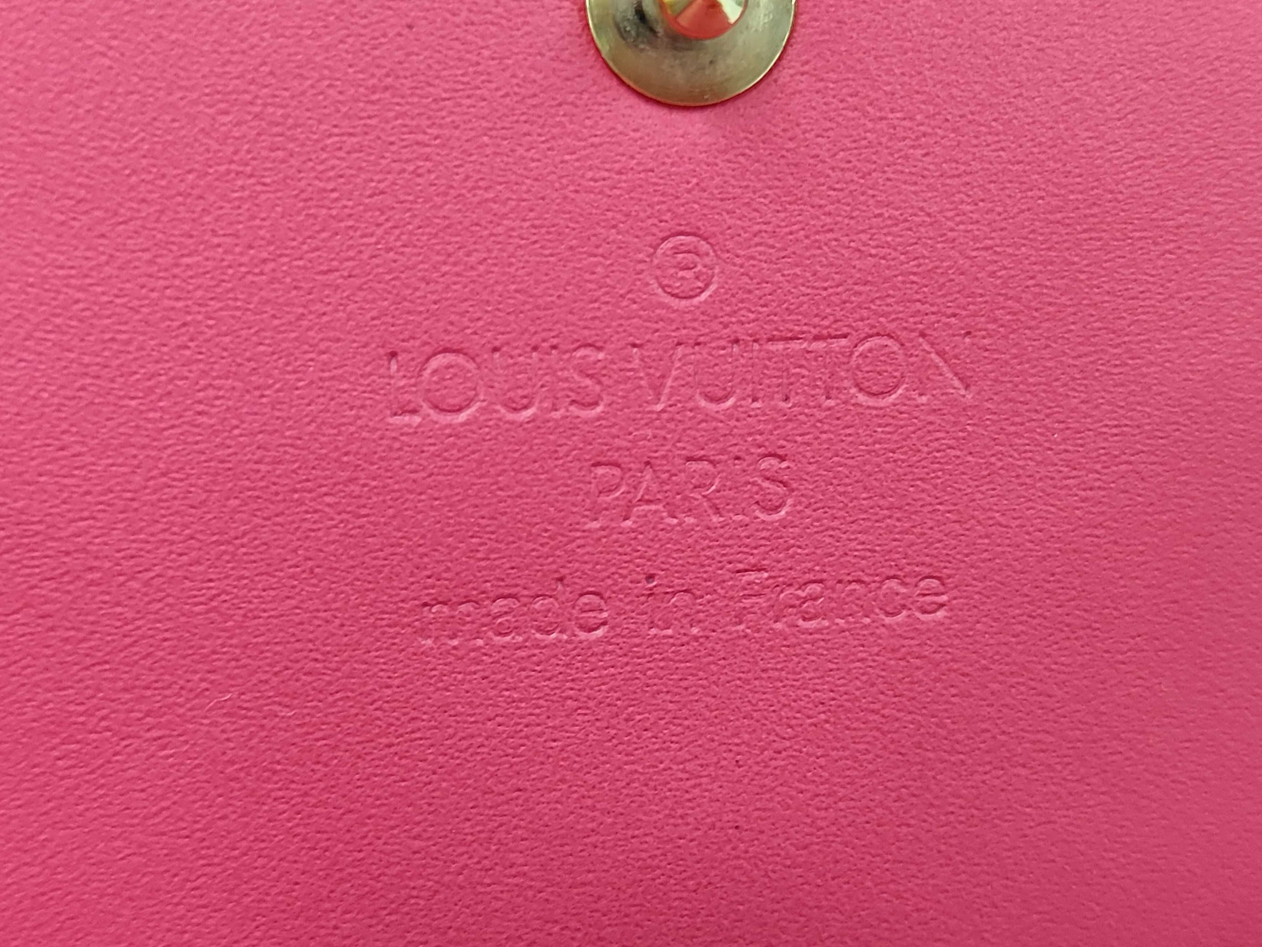 Vernis Louis Vuitton Vernis Portemonnaie Billet Carte Credit Fuchsia Pink TH1022 Wallet — view 8
