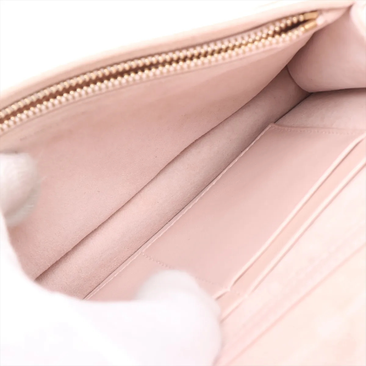 Diorama Leather Chain Wallet Pink — view 6