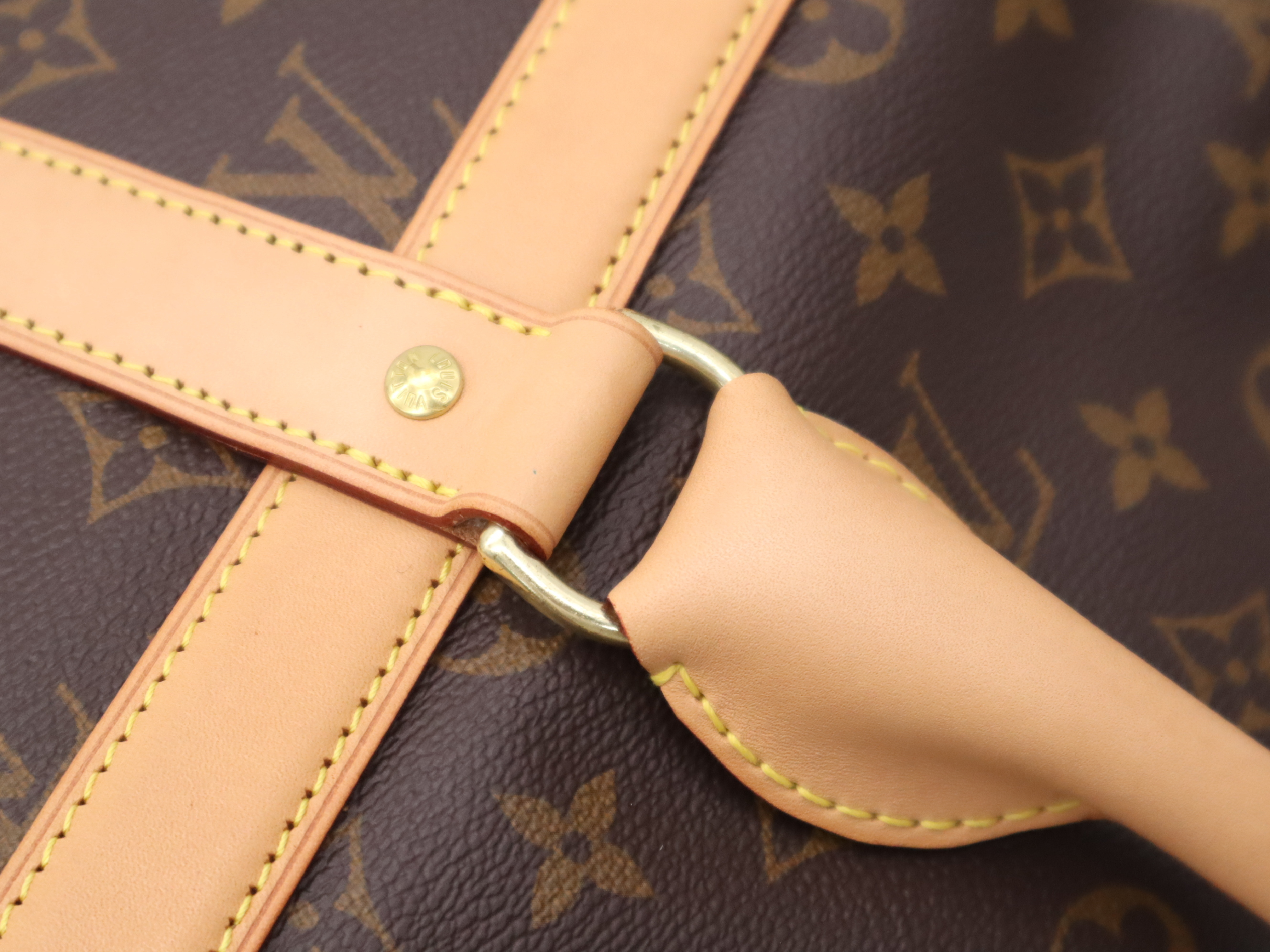 M45662 Monogram Dog Bag, with name tag and dust bag, RIFD verified, Boston bag. — view 8
